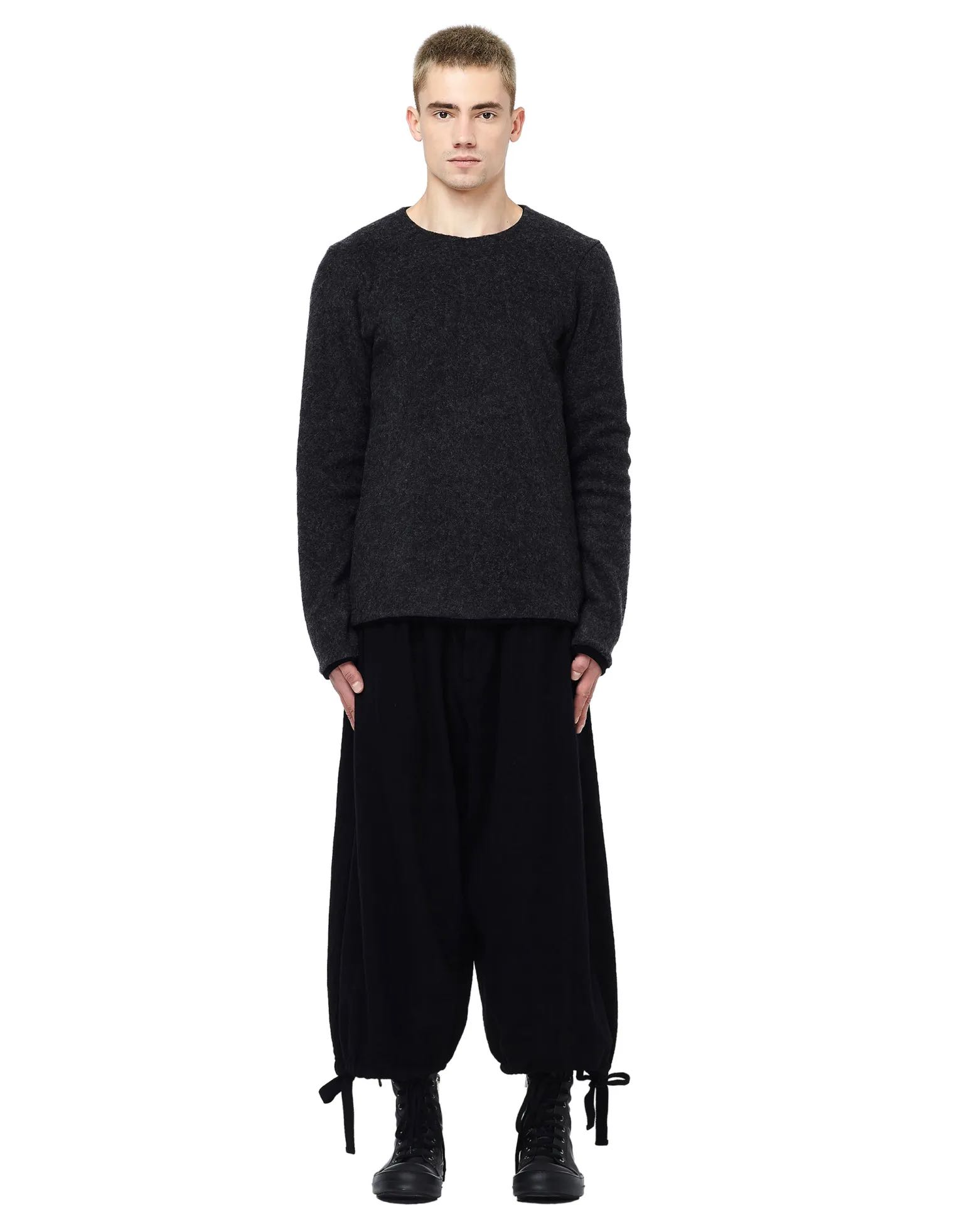 Yohji Yamamoto Pure Homme Cropped Wool Trousers 2017aw - 2