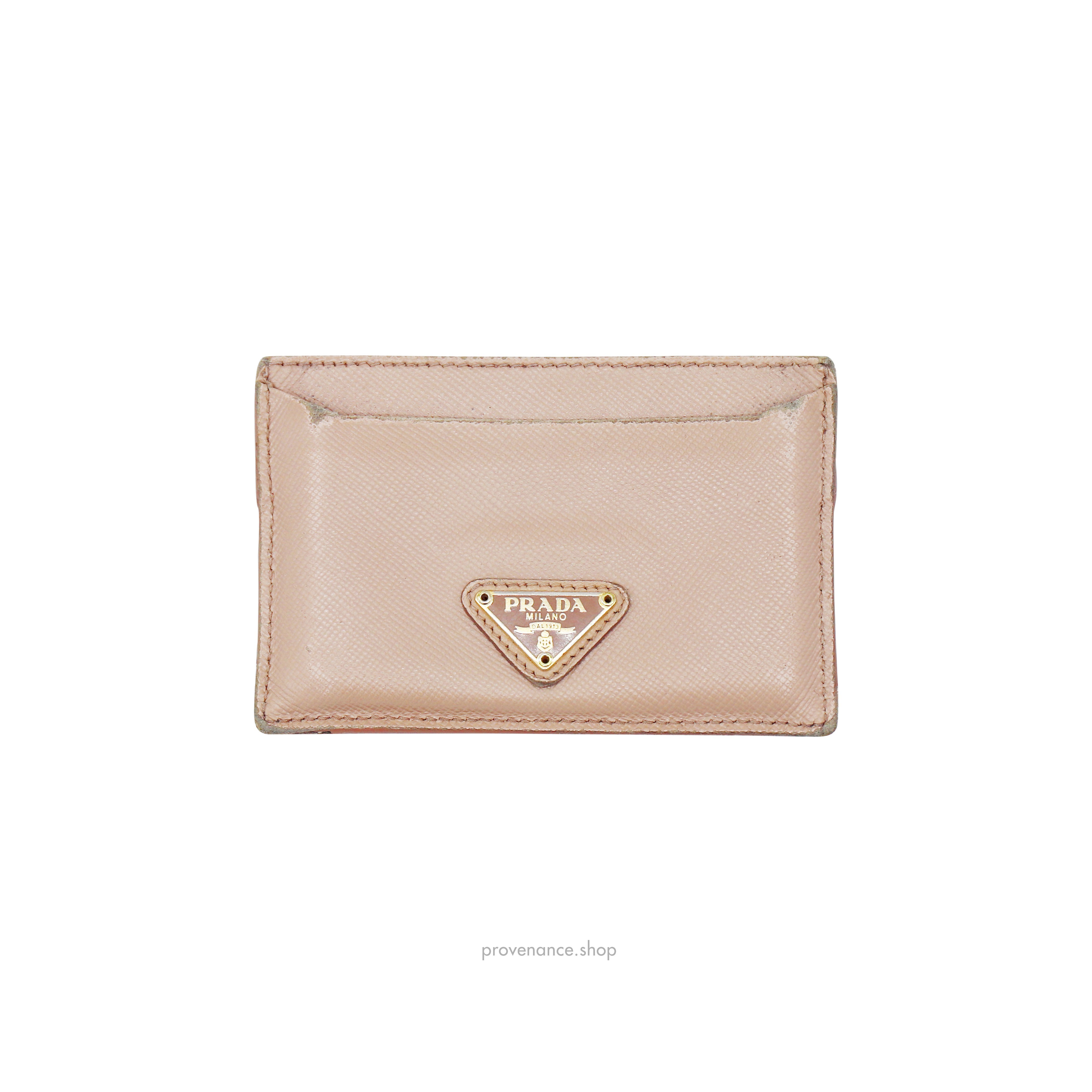 BOX   Prada Card Holder - Powder Pink Saffiano Leather - 2