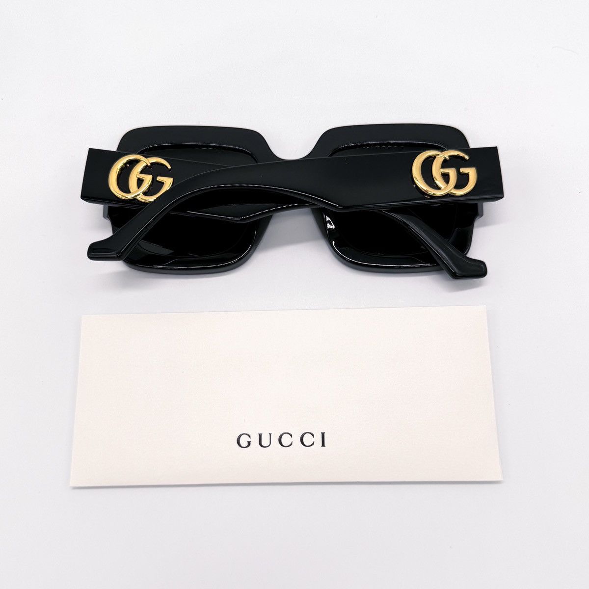 NEW GUCCI GG1547S 001 SQUARE BLACK GREY WOMEN SUNGLASSES - 12