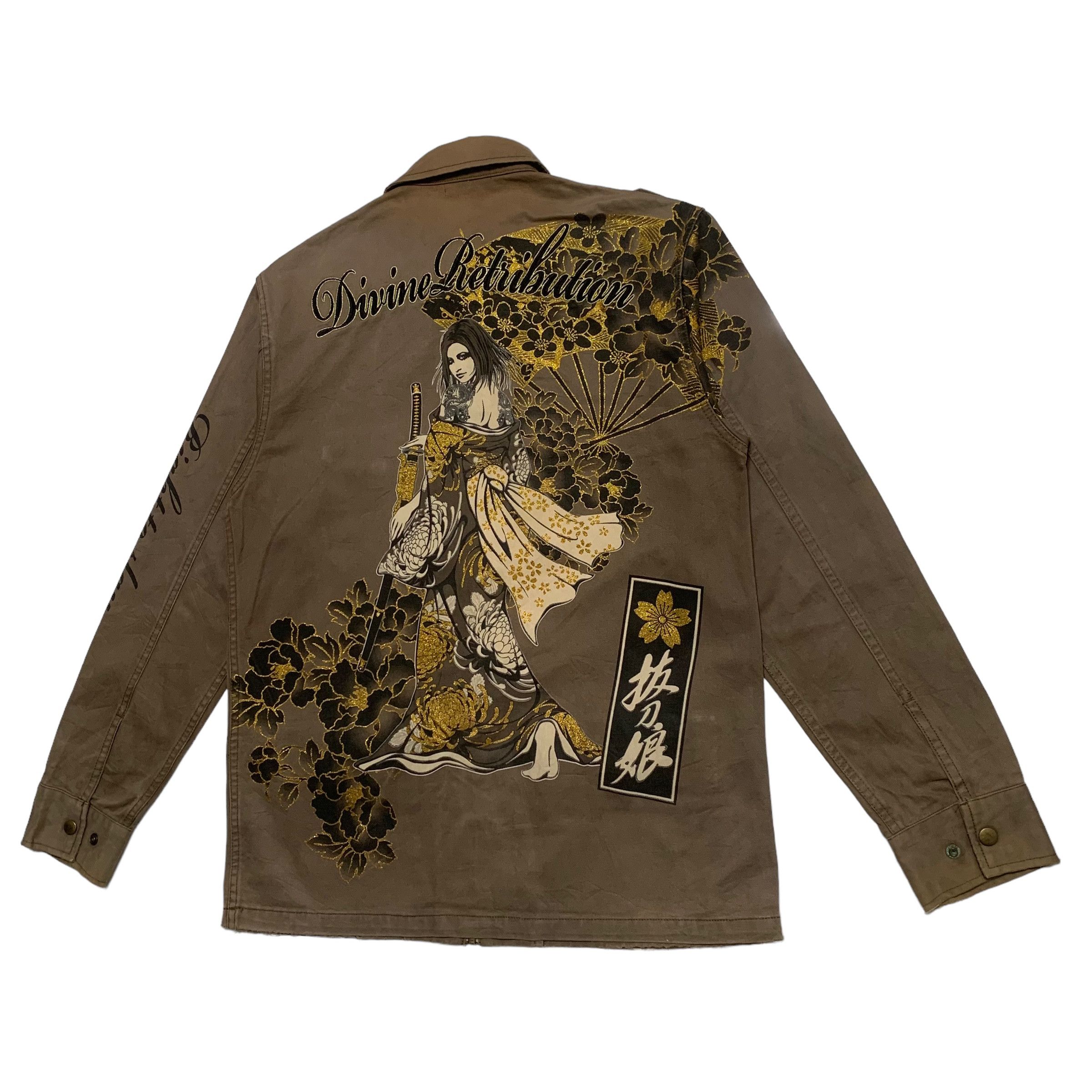 Japanese Brand - Divine Retribution Geisha Big Print Jacket - 2