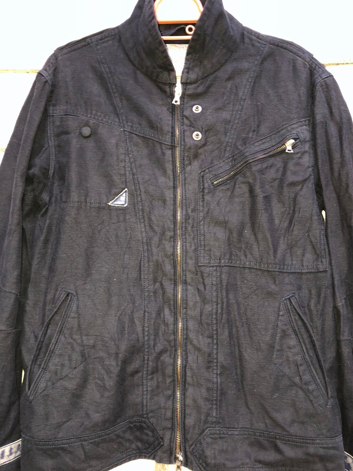 Nonnative Biker Indigo Cotton Jacket Riri Zipper