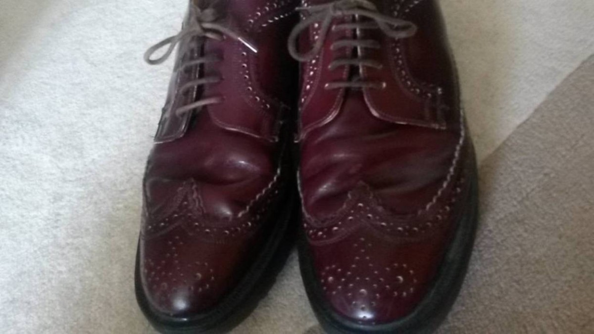 Made in England brogue oxford burgundy creeper platform shoes - 5