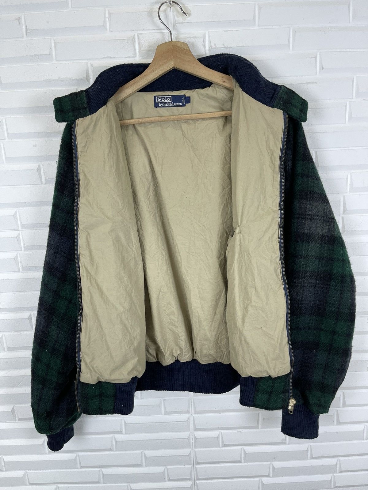 Vintage RALPH LAUREN POLO GLEN PLAID WOOL VARSITY - 10