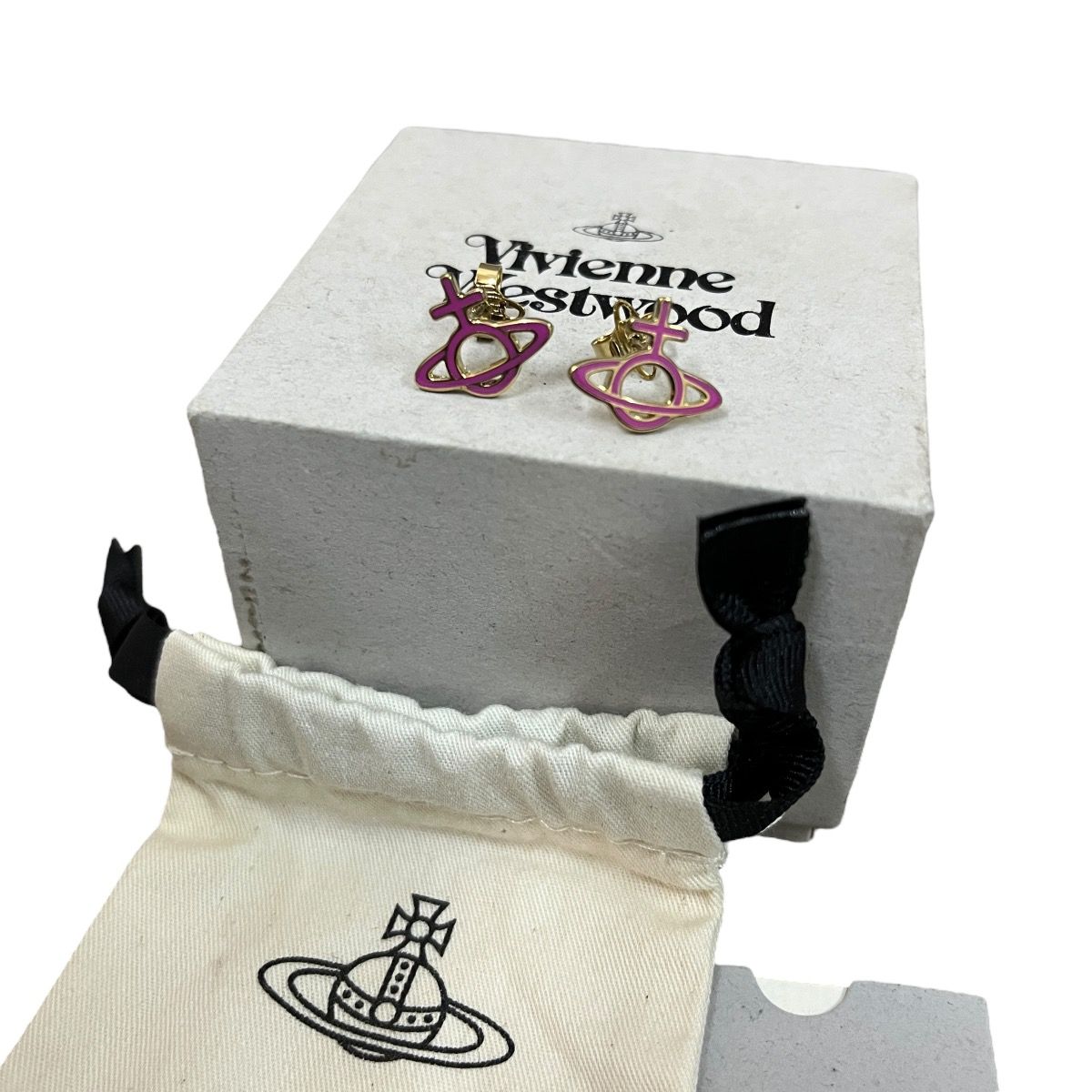 Vivienne Westwood Orb Ornella Bas Relief Earrings - 1