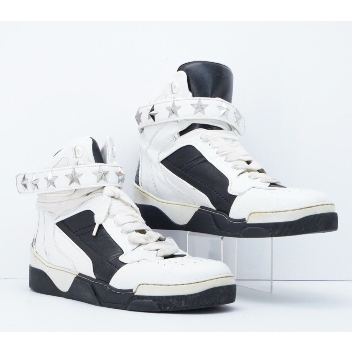 Givenchy Tyson Star Sneakers Shoes White Leather High Top 44 - 1