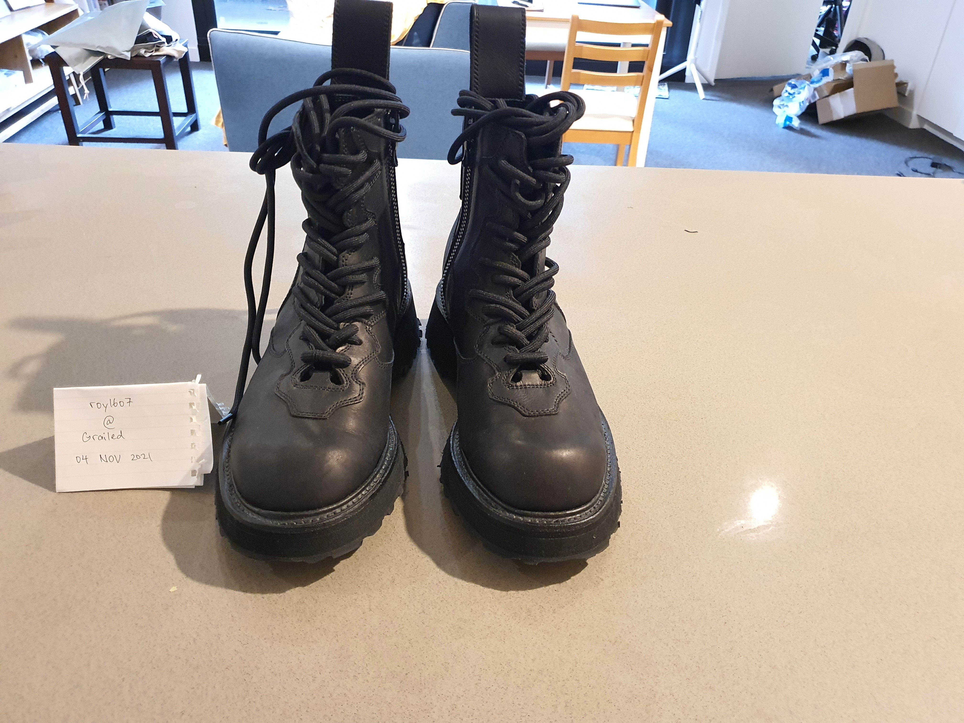 Double Lace Combat Boots - 1