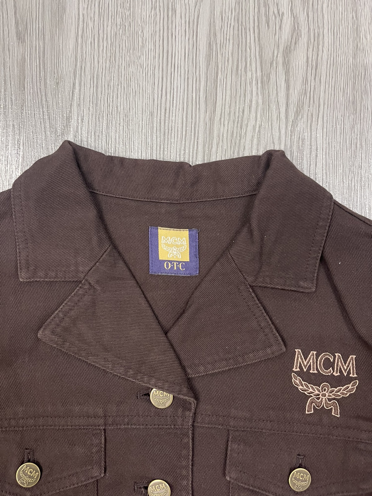 Vintage - Steals🔥🔥MCM Chest Embroidery Logo Trucker Denim Jacket - 4