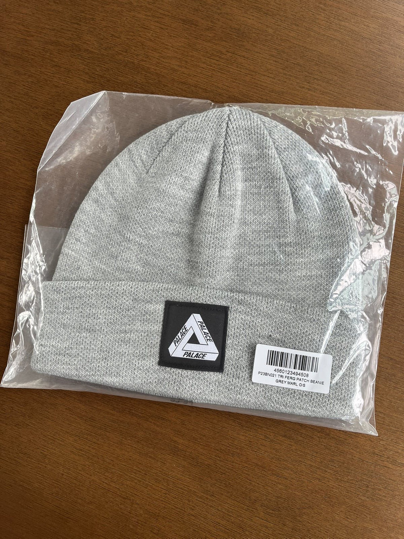 Palace Tri Ferg Patch Beanie SS23 Grey Marl - 1