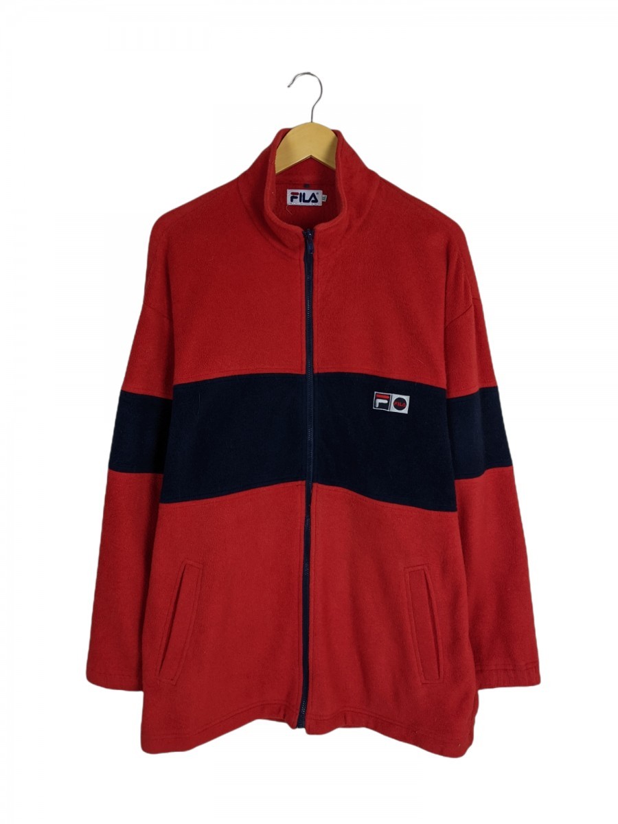 Fila - Vtg 90s Two Tone Fleece Light Jacket Sweater - 1