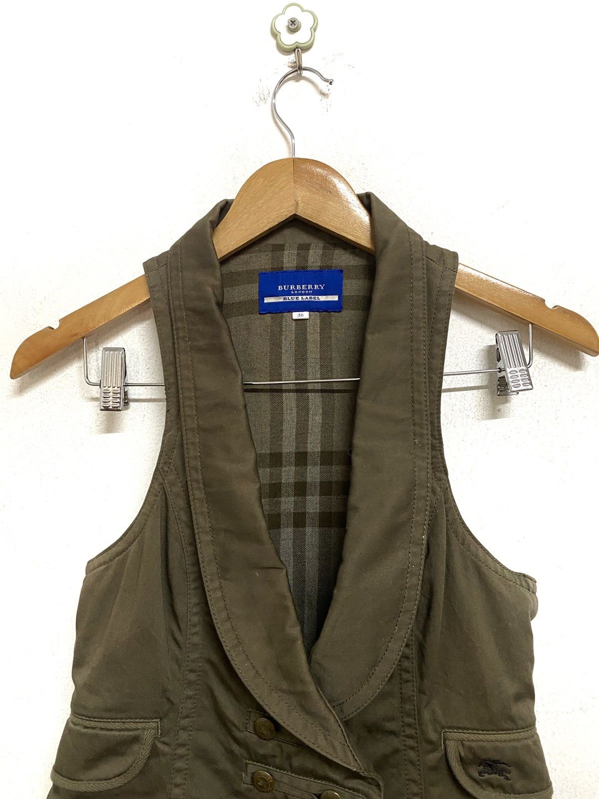Burberry Blue Label Nova Check Vest Jacket Size 38 - 2