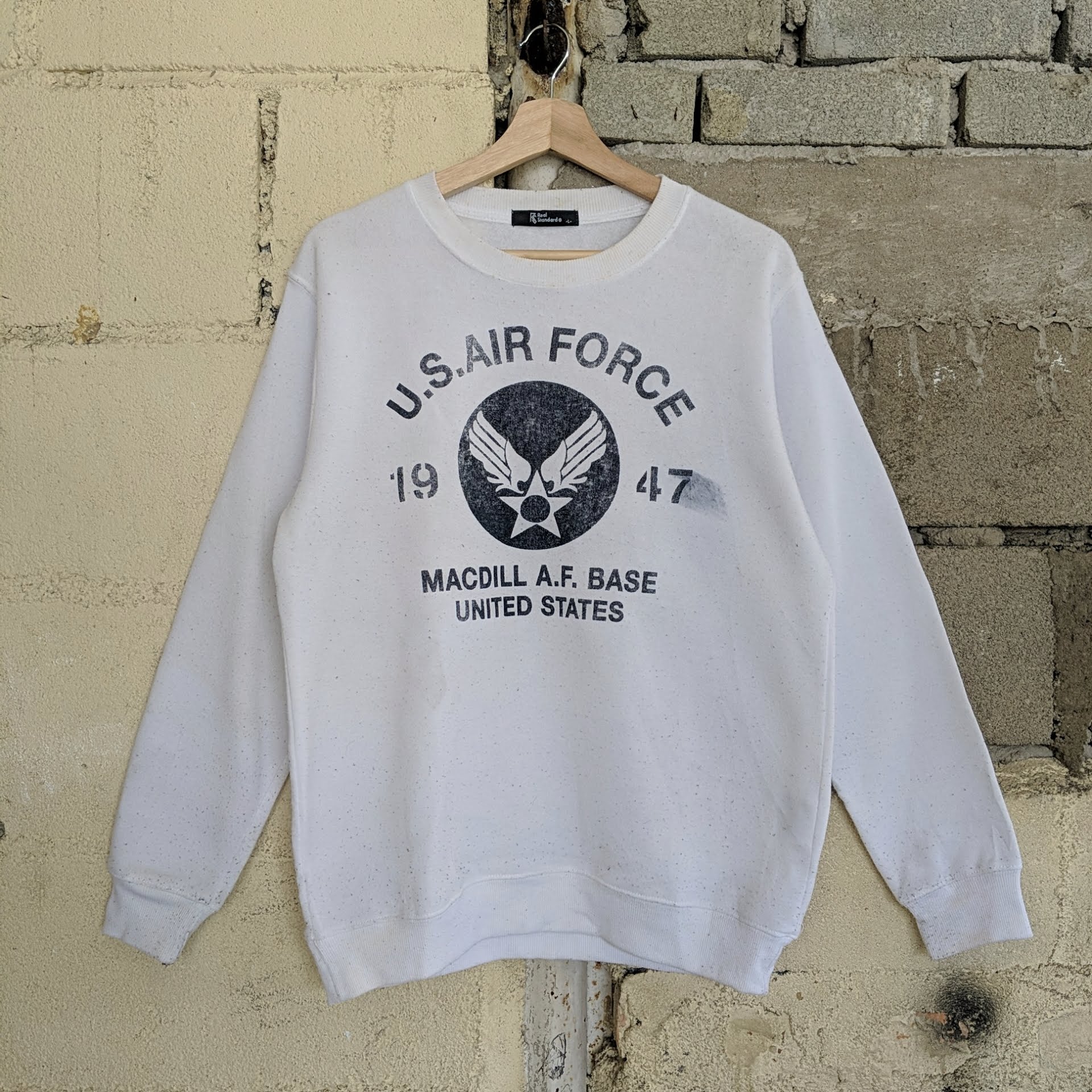 Us Air Force - Vintage US Airforce Logo Real Standard Sweatshirt Jumper - 1