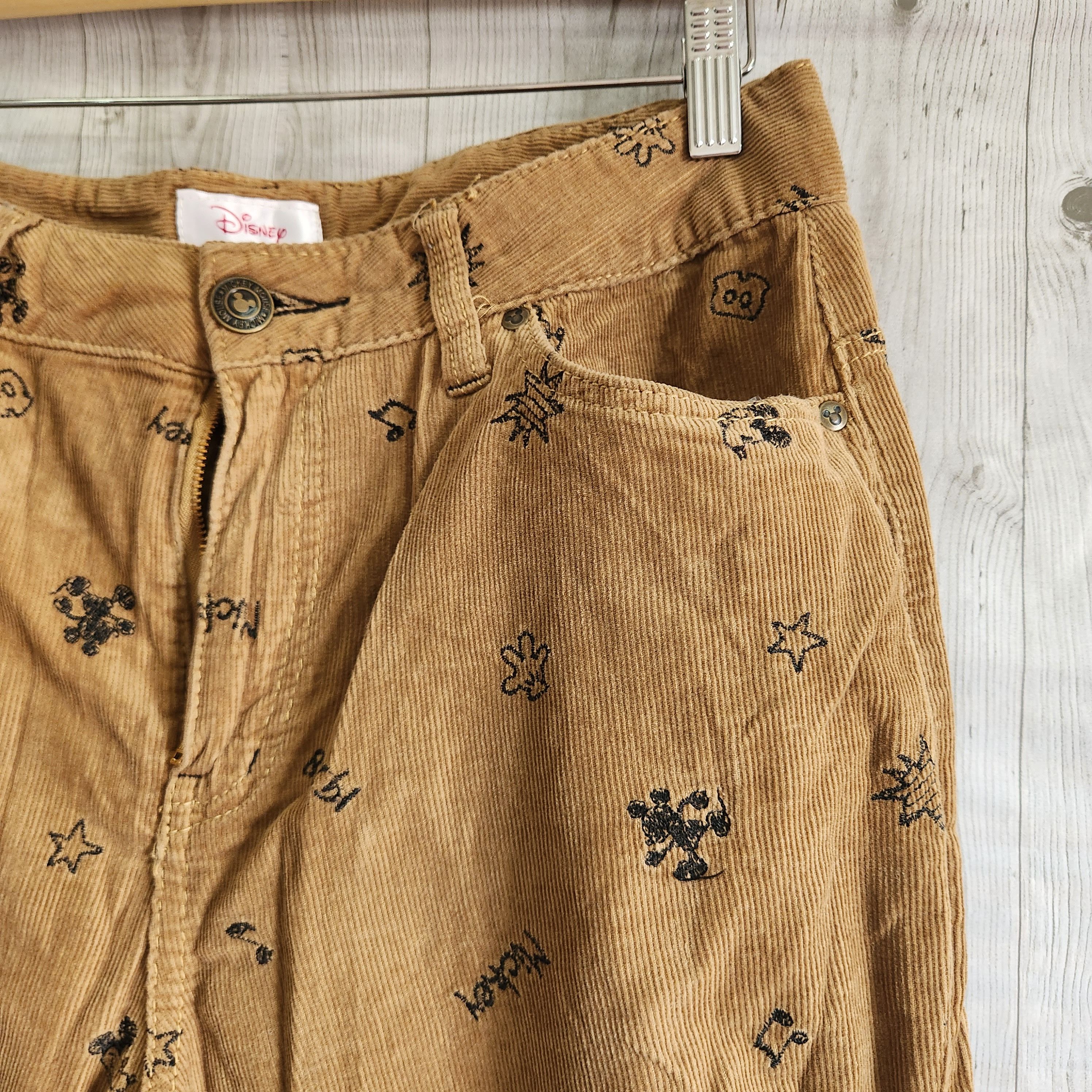 Disney Corduroy Denim Brown Jeans Full Printed - 15