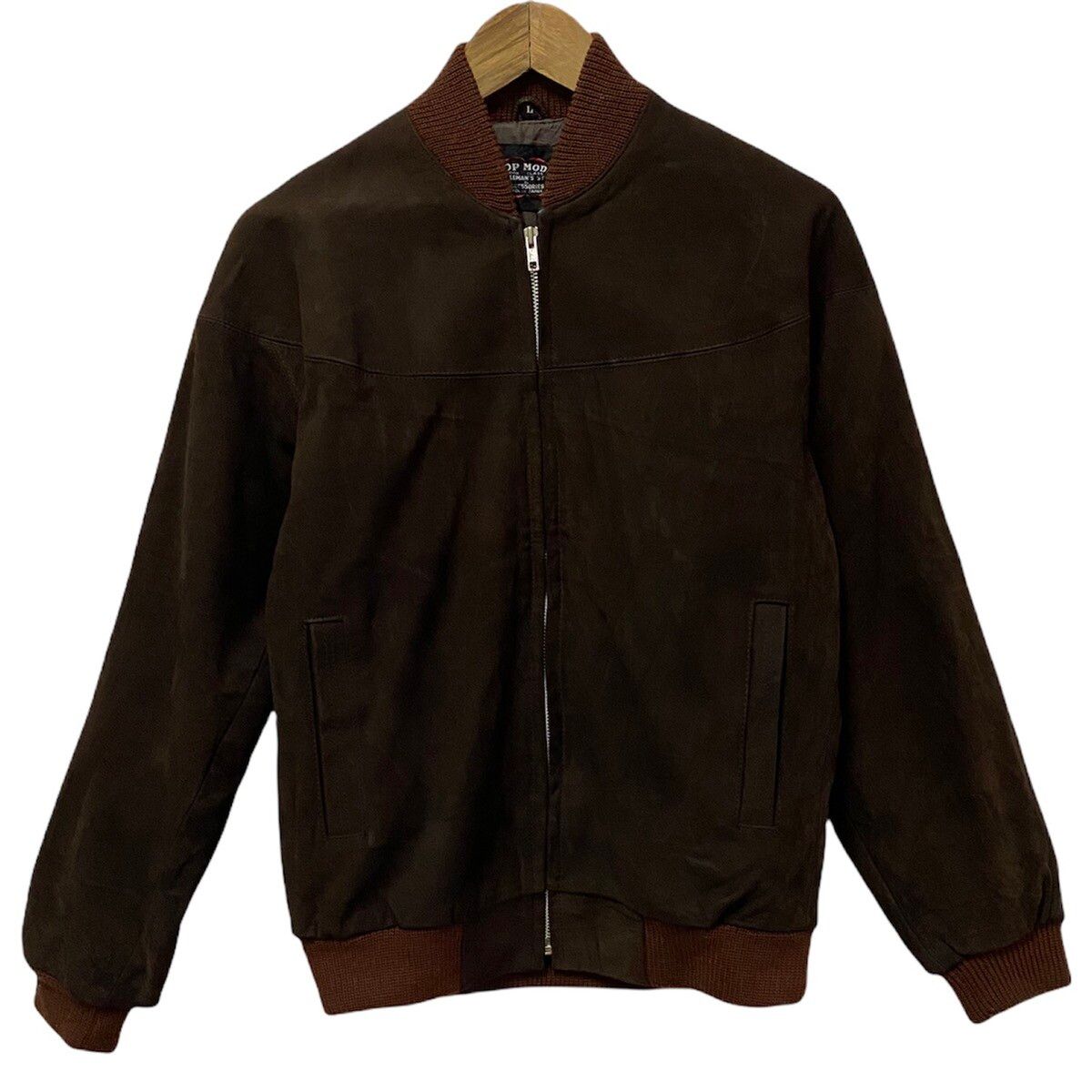 Vintage - 🇯🇵Top Mode Made in Japan Suede Leather Bikers Jacket - 1