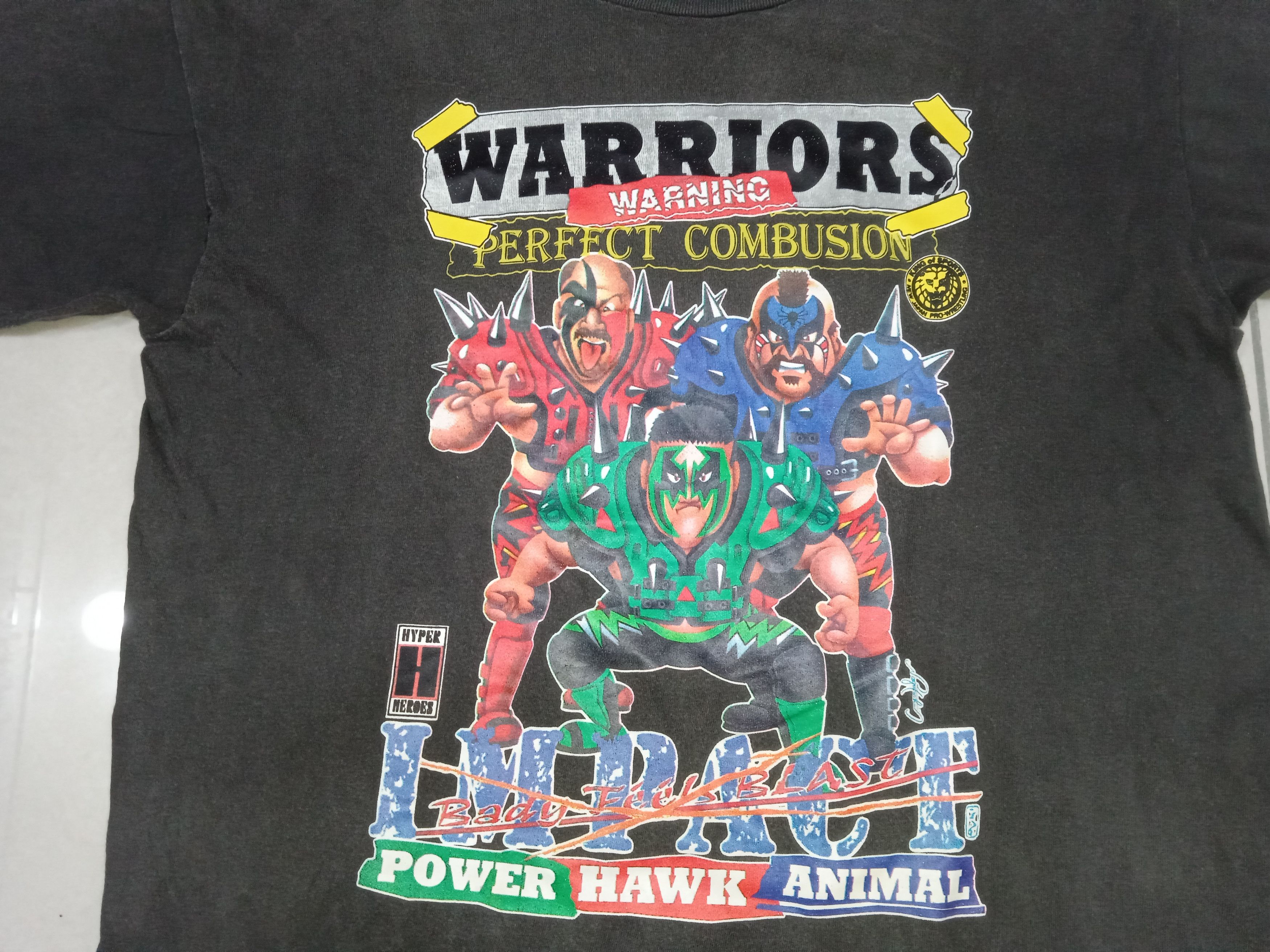 Vintage 90s NJPW Road Warriors T Shirt Legion of Doom - 3