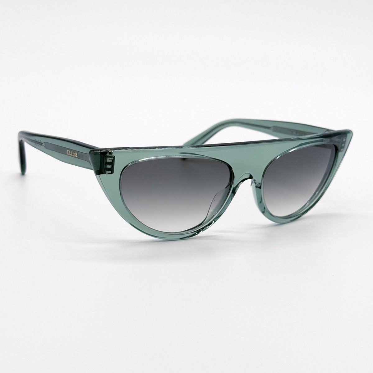 NEW CELINE CL40228I 93B GREEN GREY CAT EYE WOMEN SUNGLASSES - 4