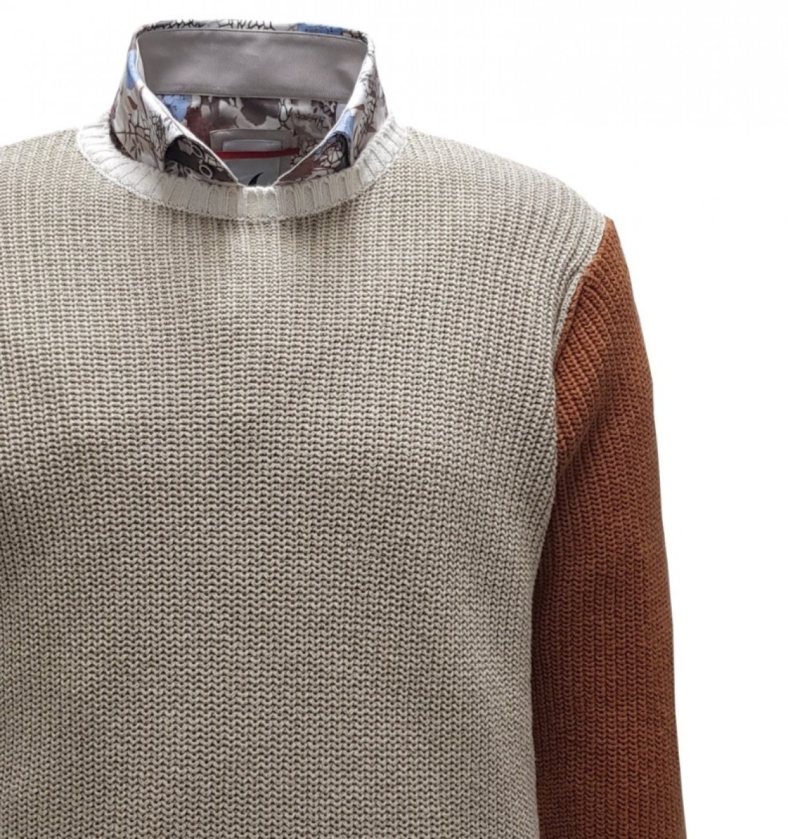 Imperial - BNWT SS20 IMPERIAL NATURAL BLOCK RIBBED SWEATER S - 8