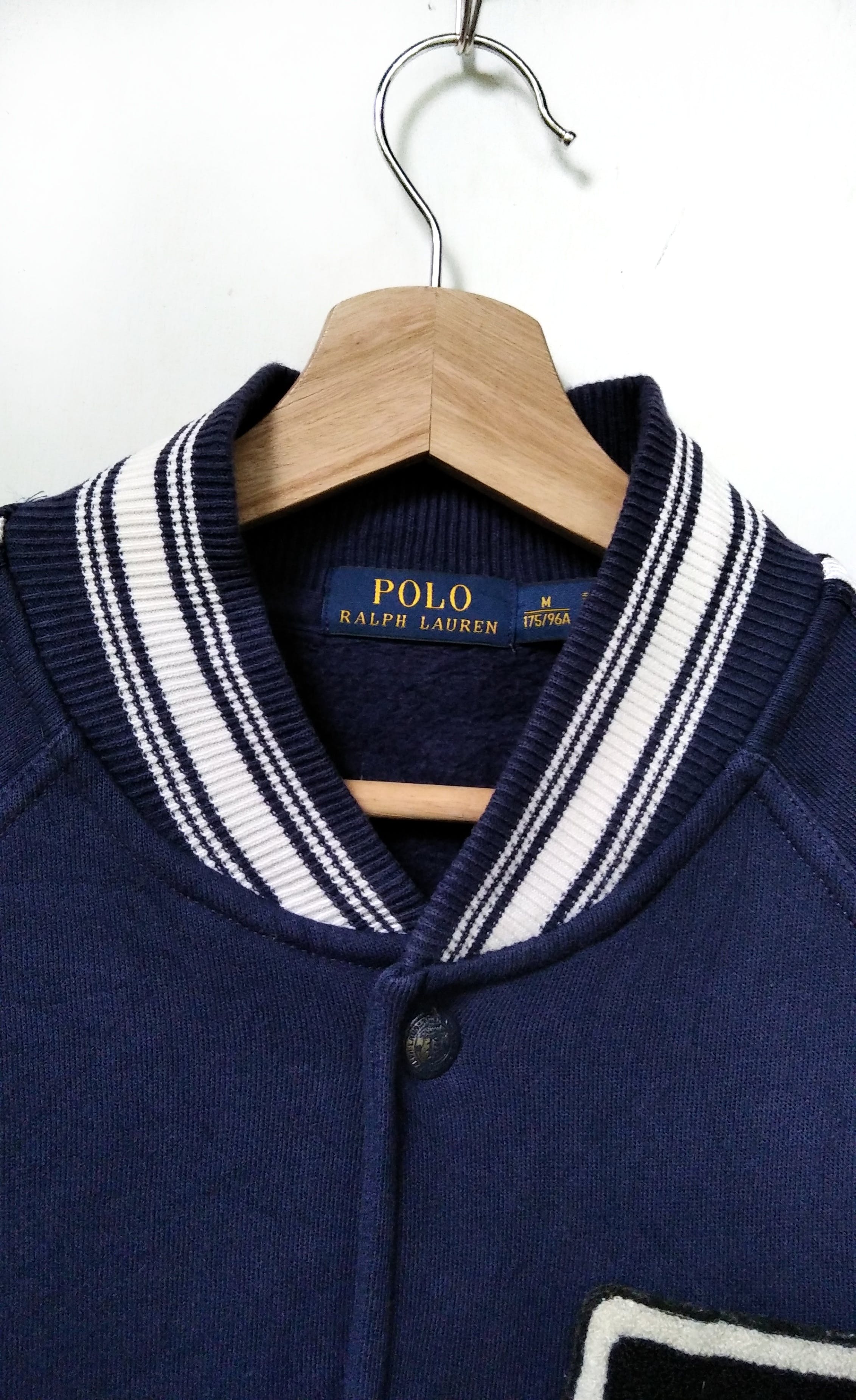 🔥Vintage🔥Polo Ralph Lauren P Logo Varsity Fleece Jacket - 5