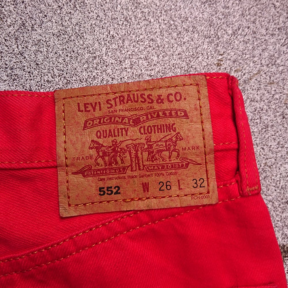Levi's 552 Red Denim Jeans - 7