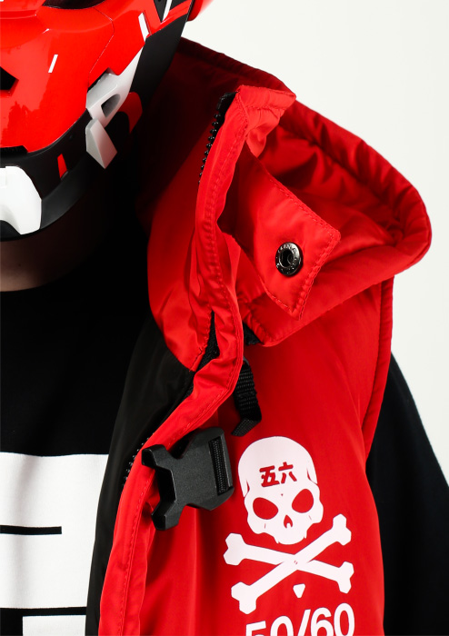 MACHINE56™ M56®/VT-R_G1 RED VARIANT PUFFER VEST ©2020_ ブラック・デス・ランナー - 7