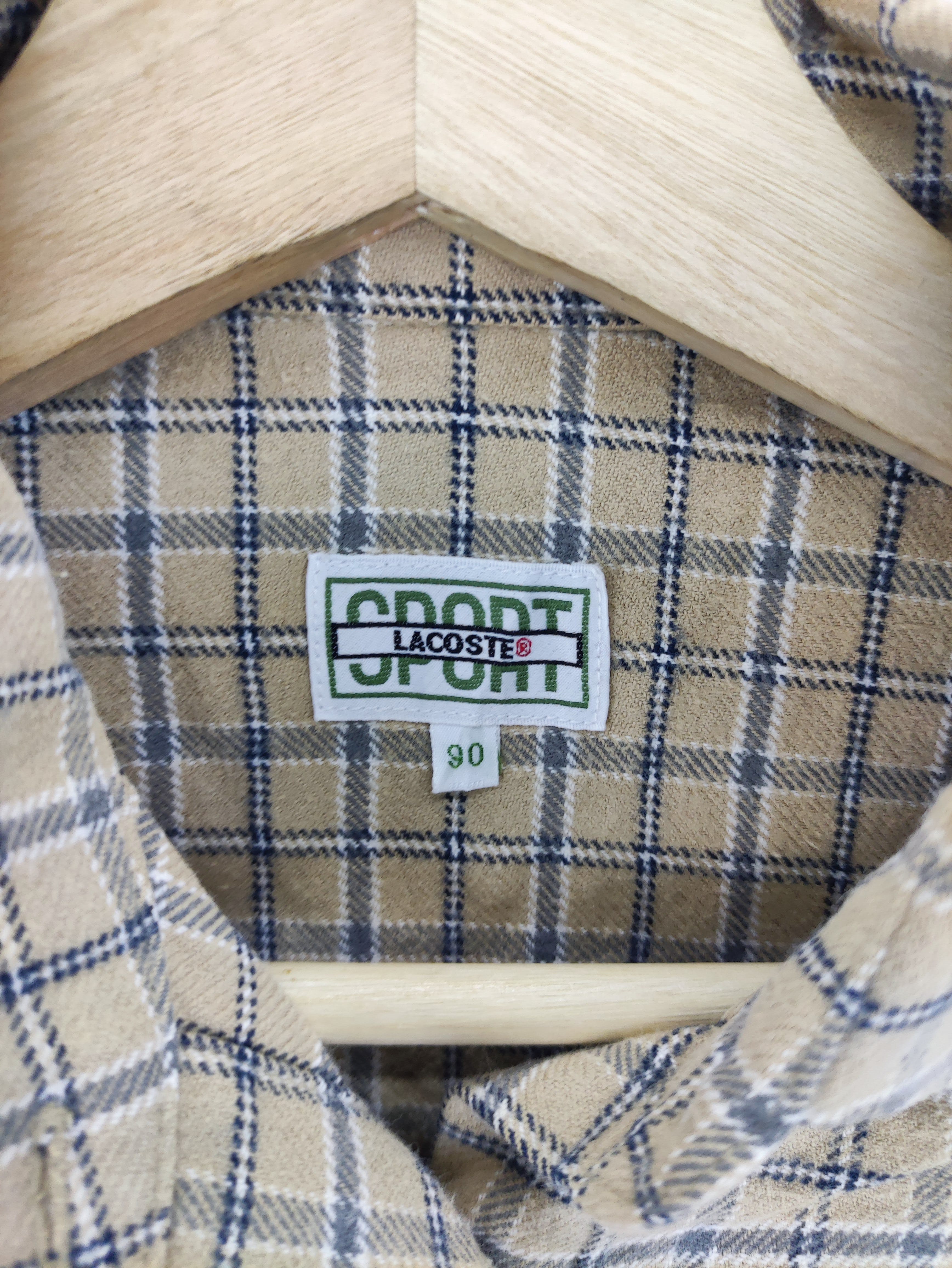 Vintage Lacoste Sports Checkered Shirt Button Up - 4