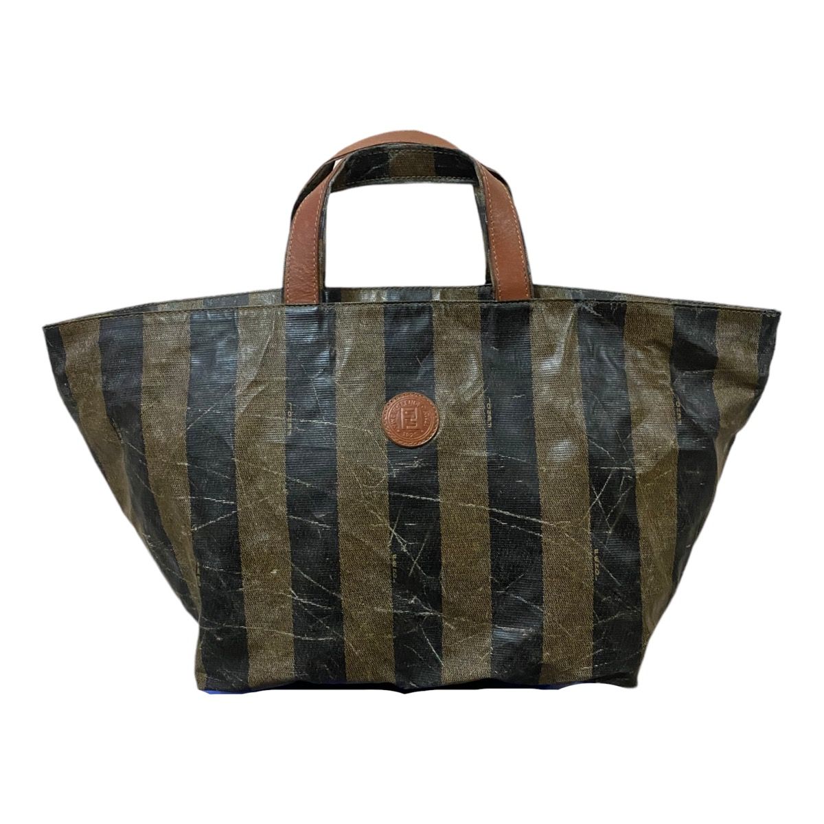Fendi Roma Pequin Striped Tote Bag Made In Italy - 1