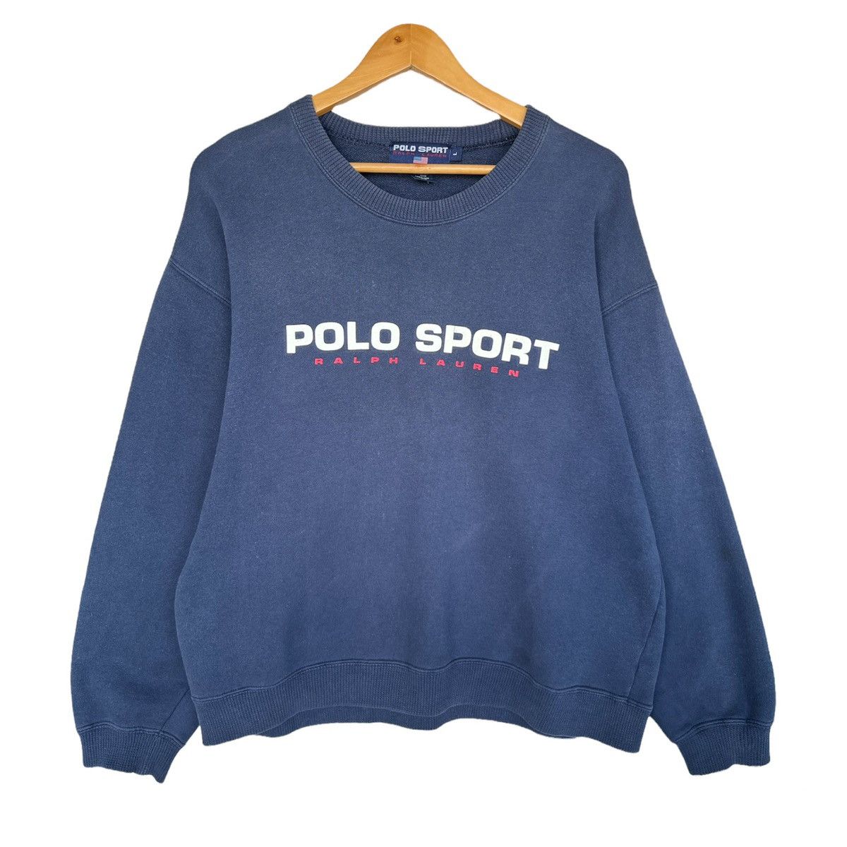Polo Ralph Lauren - Vintage Polo Sport Ralph Lauren Spellout Sweatshirt Large - 1
