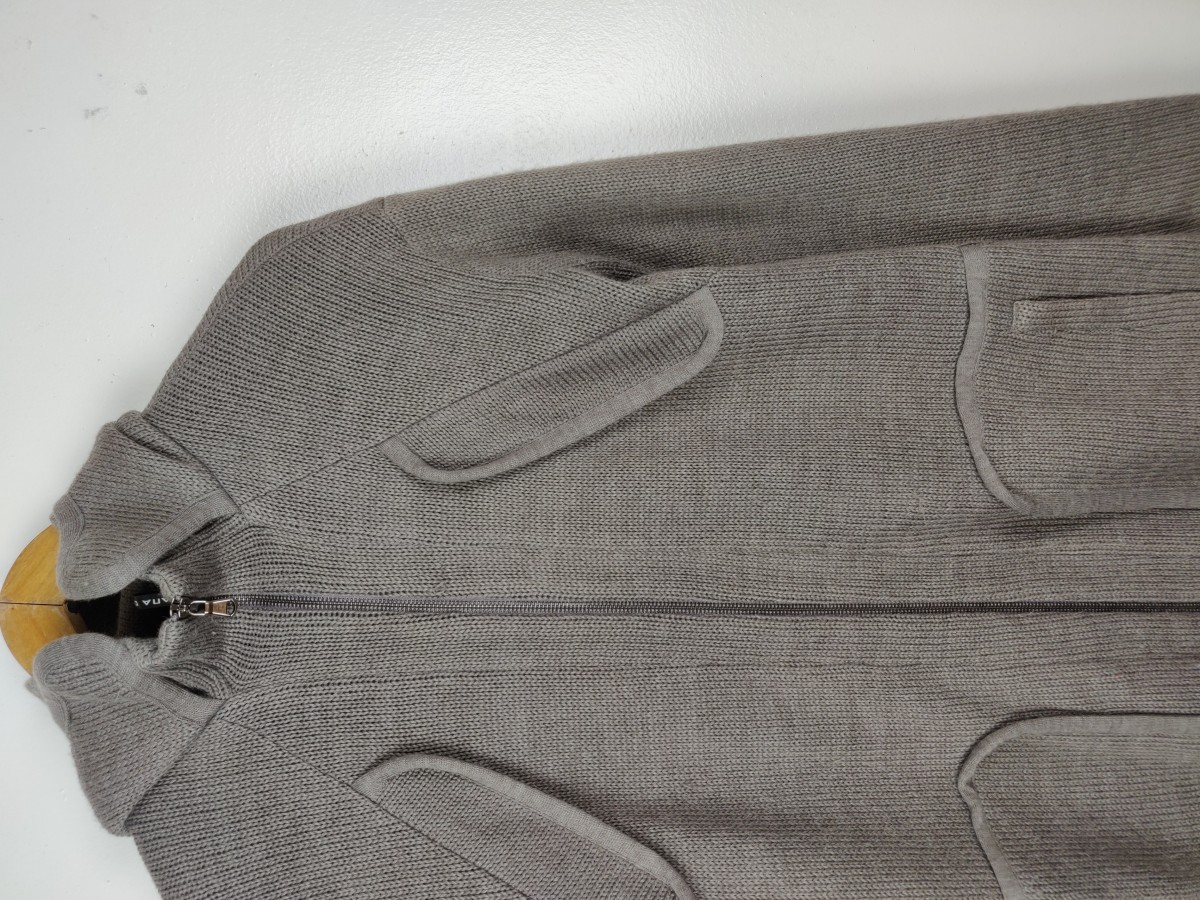 Italian Designers - Liviana Conti Italy Long Coat Wool Hoodie Jacket - 5