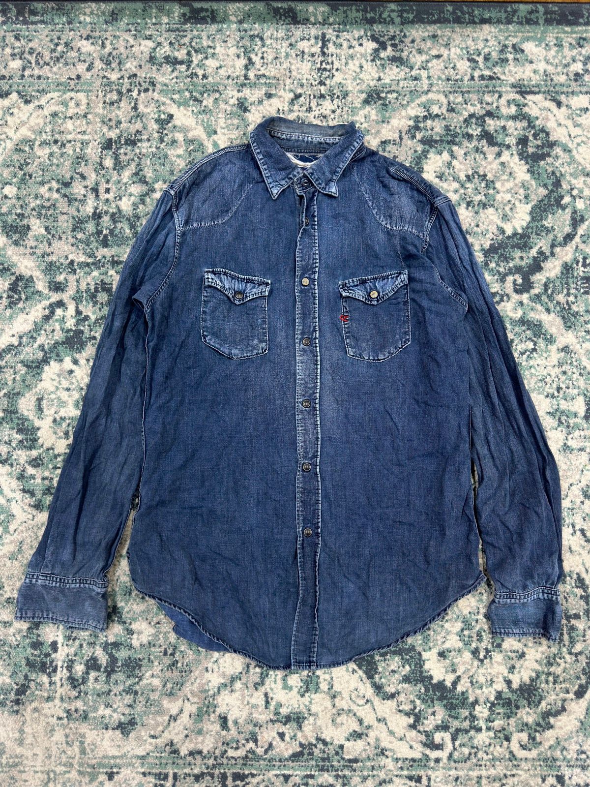 45rpm Japan Western Denim Wash Button Up Shirt - 2