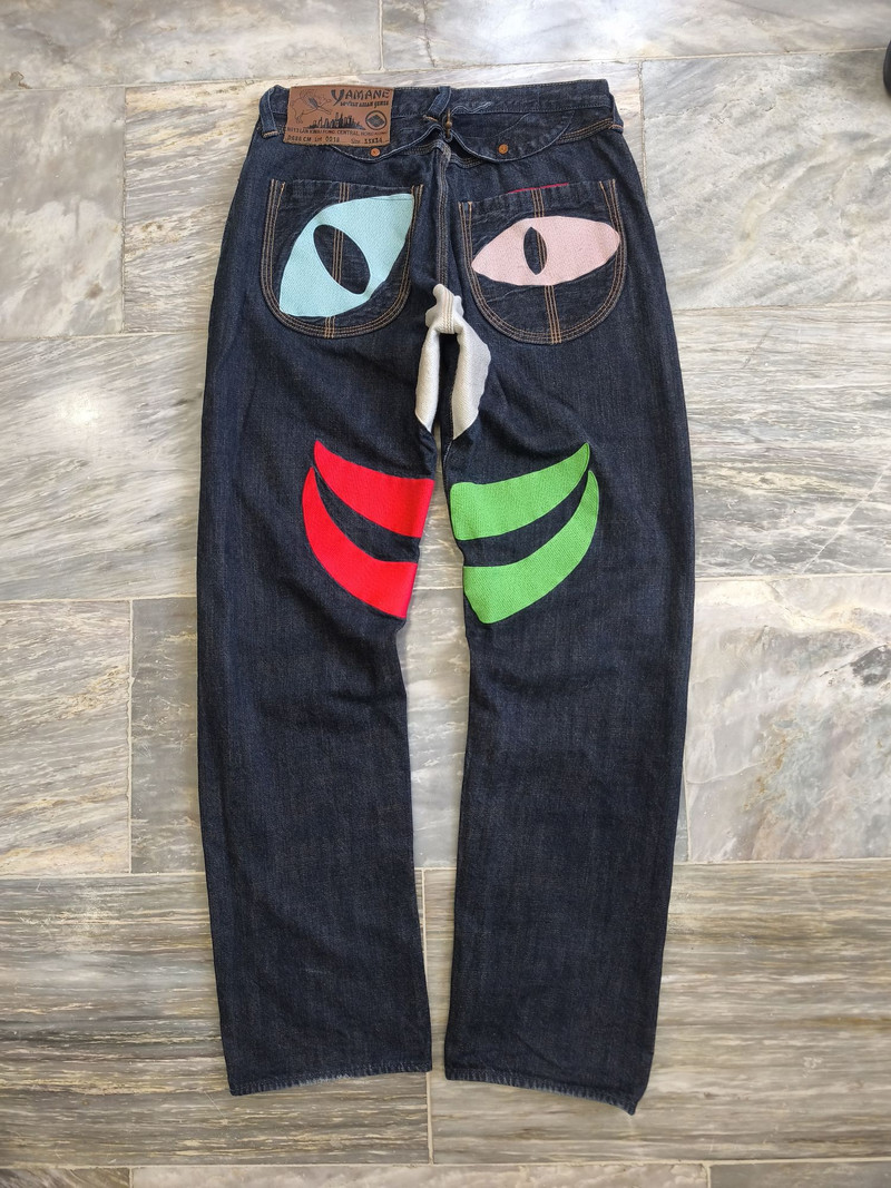 Rare Evisu Yamane Picasso Embroidery Selvedge Denim - 1