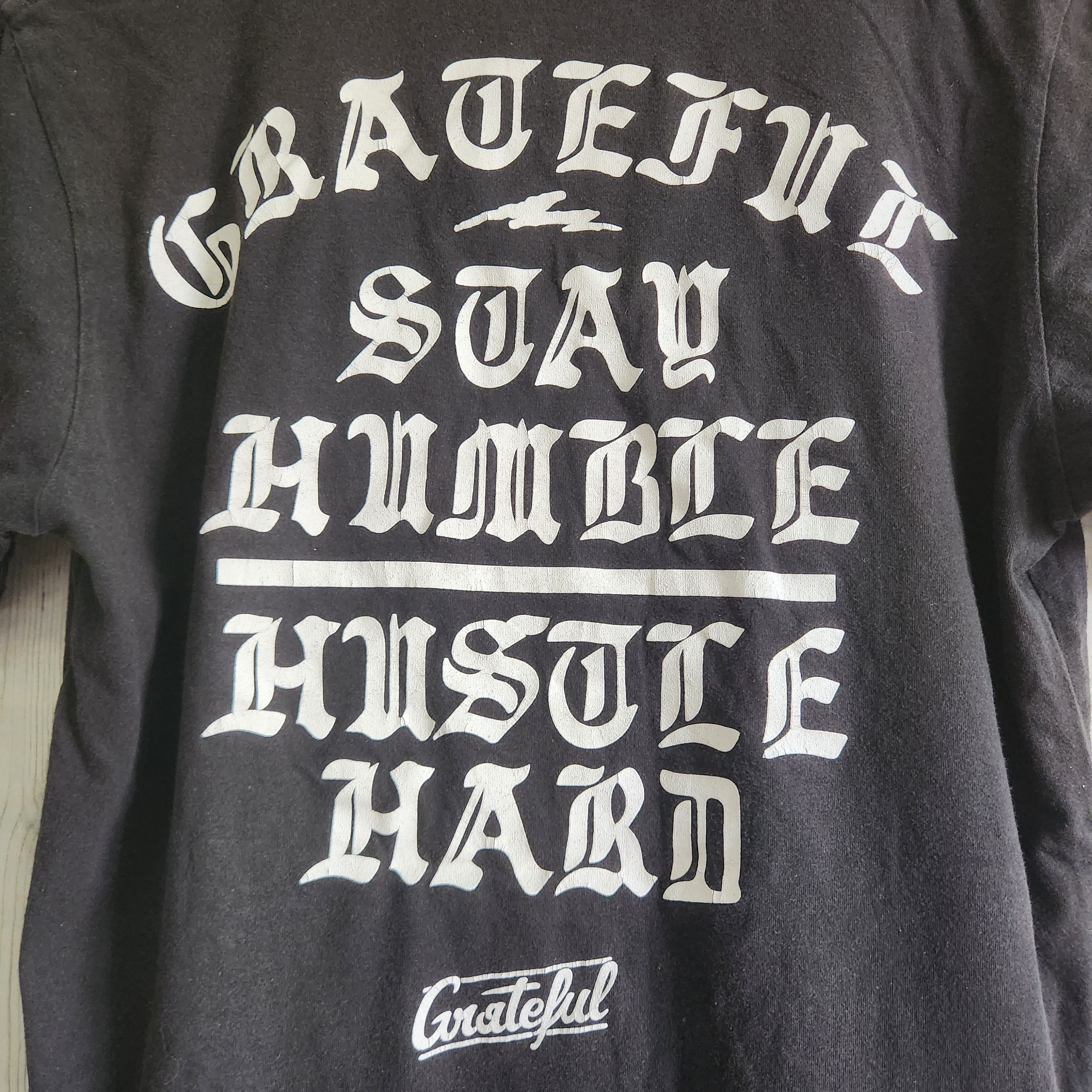 Humor - Grateful Stay Humble Hustle Hard TShirt Made In USA - 9