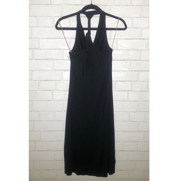 Matty M Black Rope Back Drape Neck Dress - 4