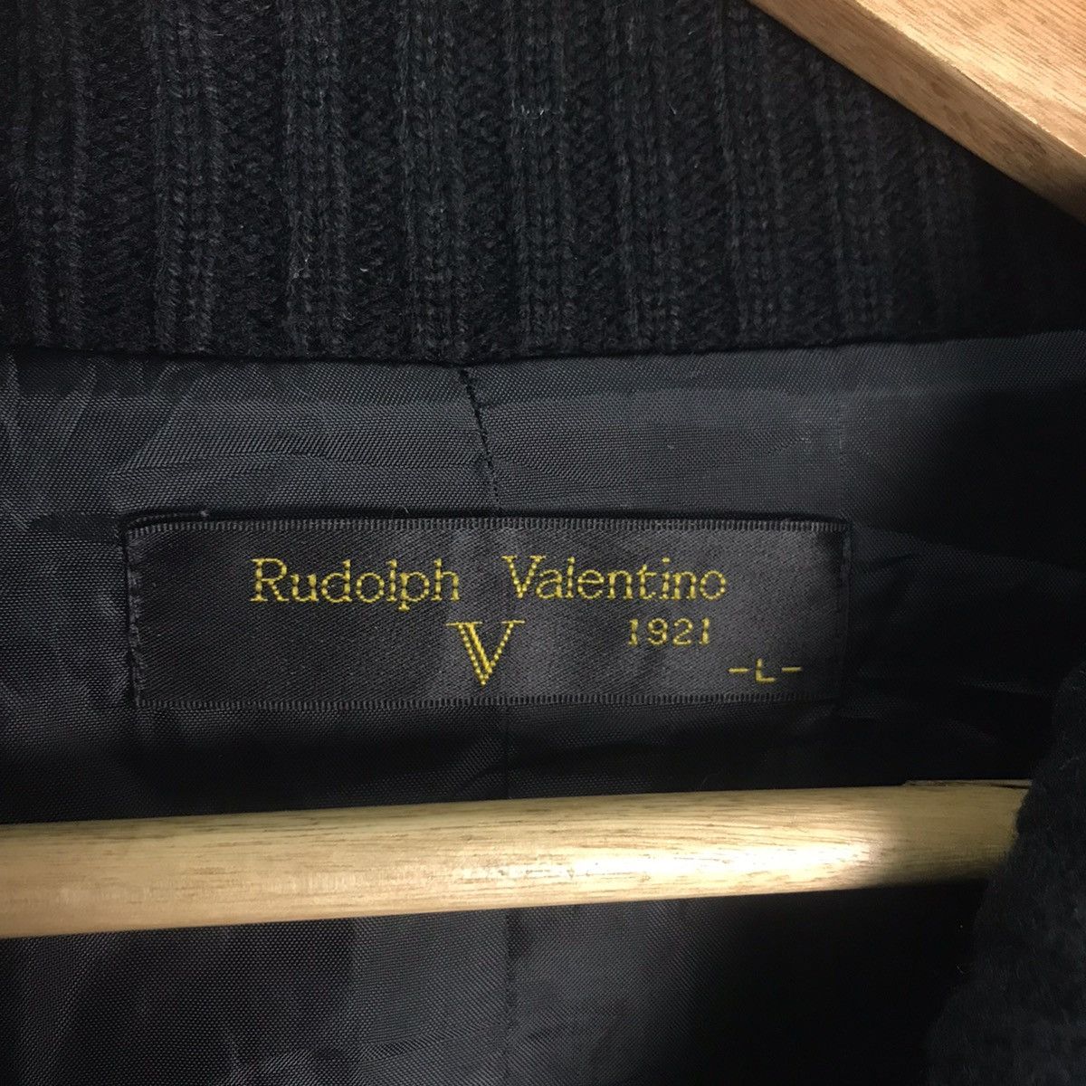 Vintage rudolph valentino knitted bomber jacket - 5