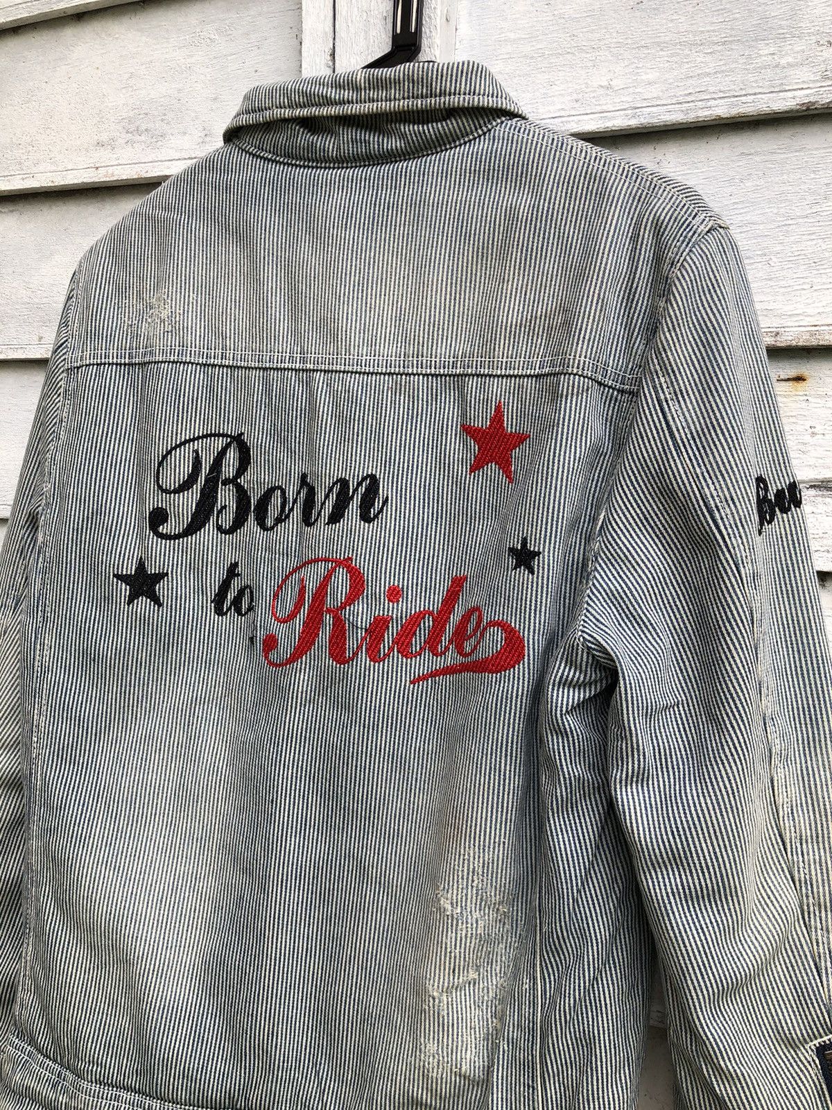 Distressed Denim - Burden Born To Ride Hickory Jacket - 4
