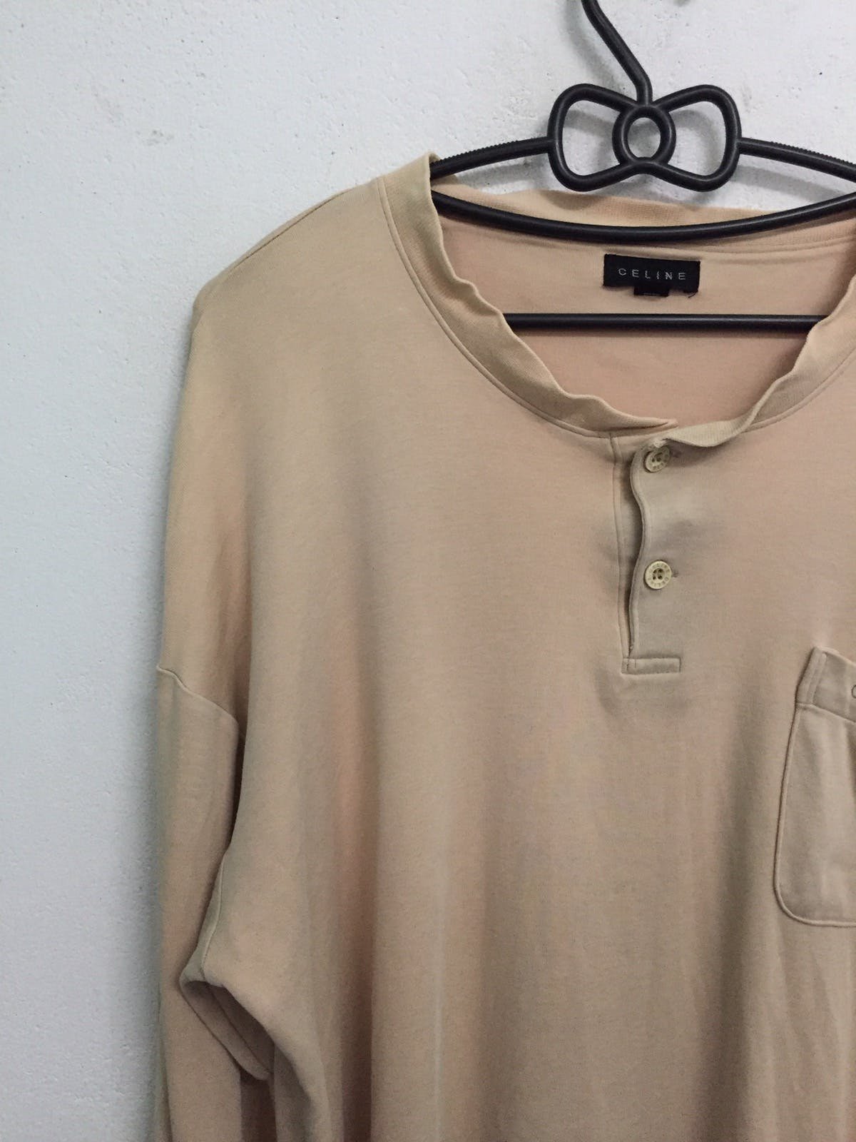 Faded CELINE Button Sweatshirt/Long Sleeve Shirt - 3