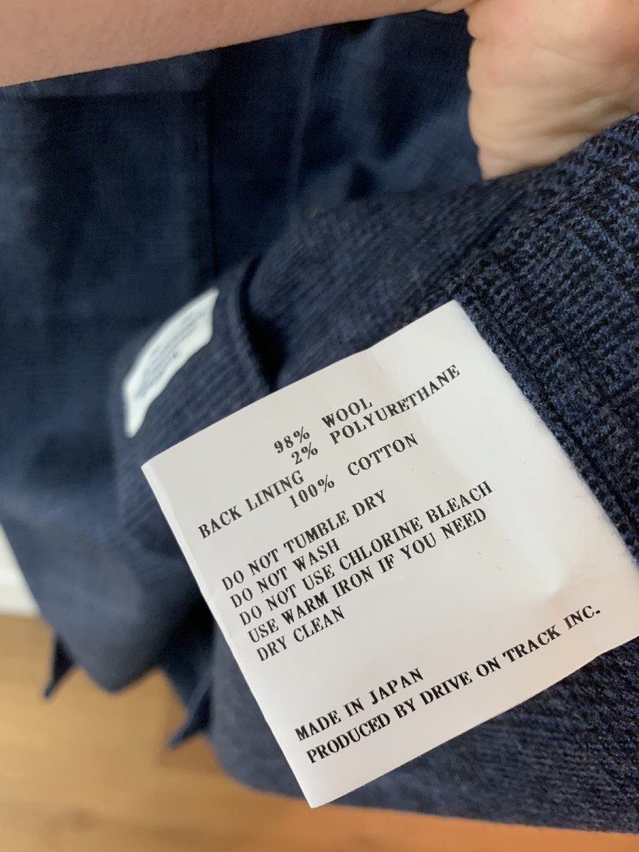 *A VONTADE - Glen check wool shirt open collar large - 3
