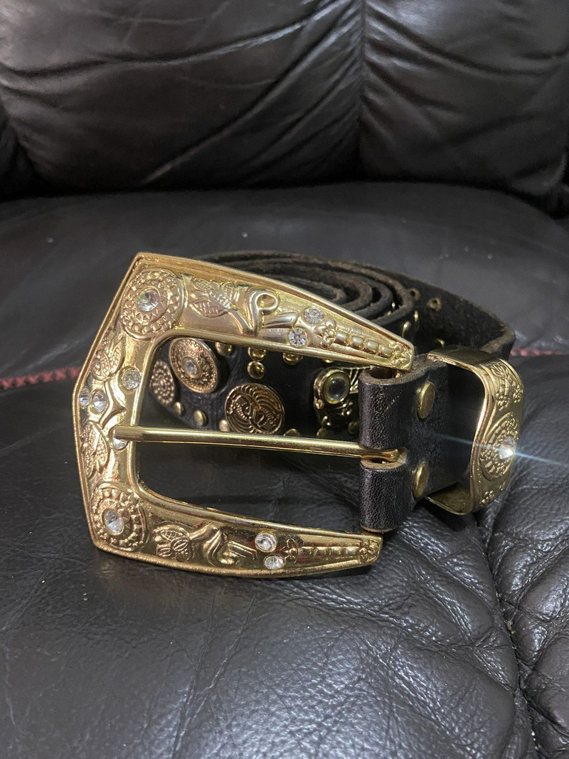 Vintage Heritage Western Gold Leather Belt - 1