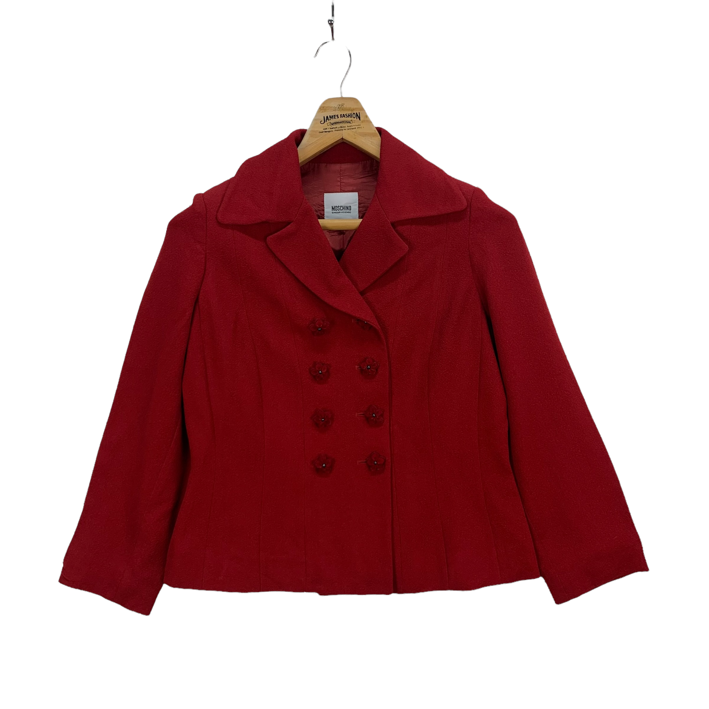 Moschino Cheap and Chic Red Double Breasted Coat #3952-137 - 1