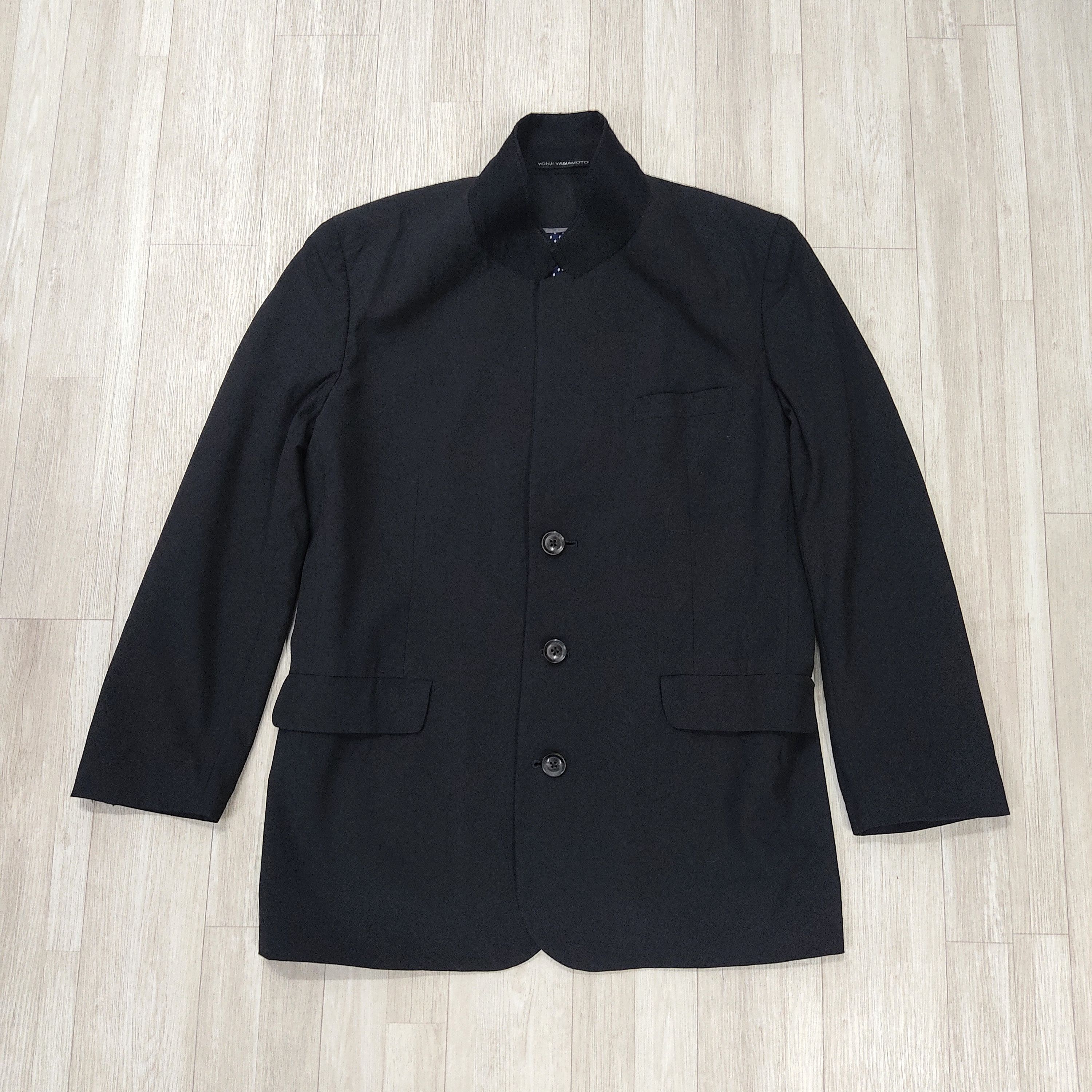 Vtg YOHJI YAMAMOTO Single Breasted 3 Buttons Blazer Jacket - 7