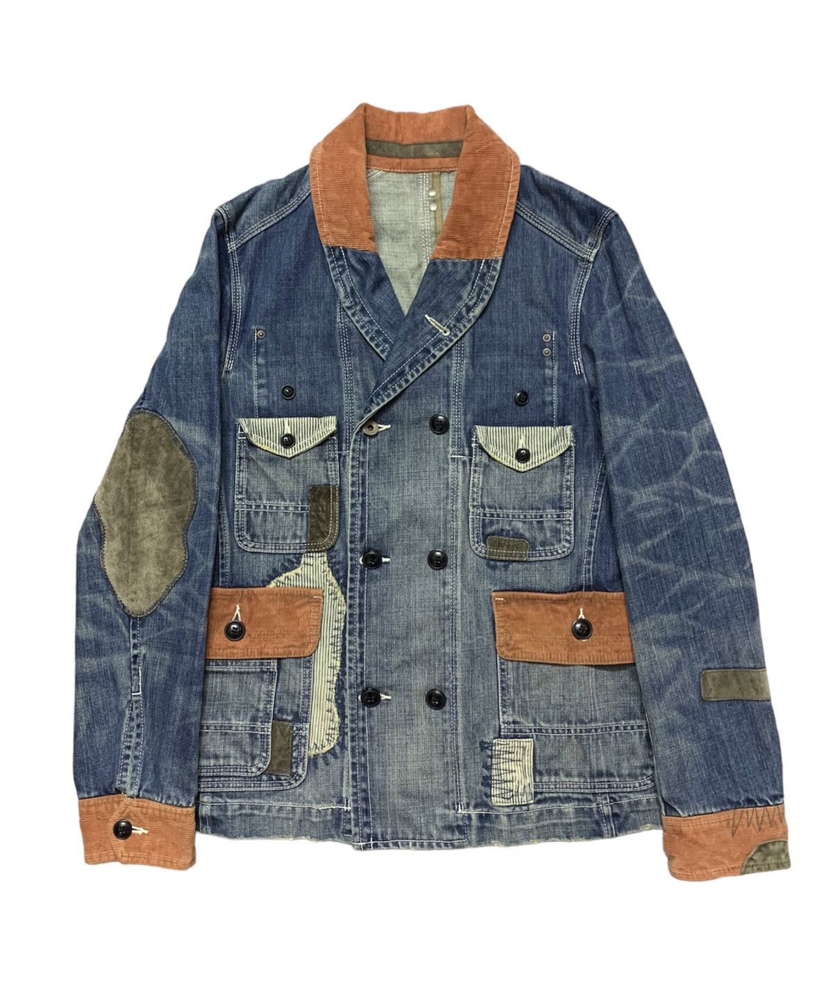 Japanese Brand TAKEO KIKUCI Patchwork Denim Workwear - 1