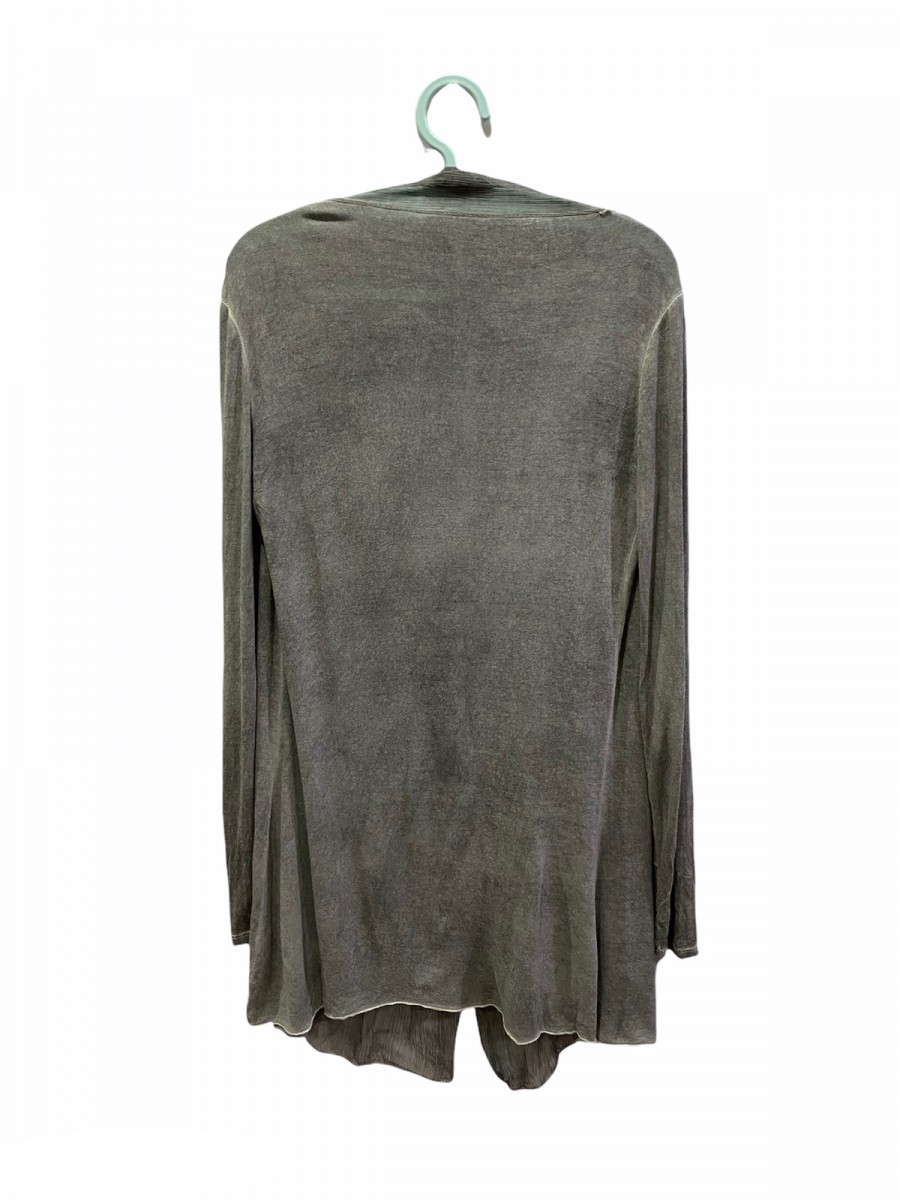Cardigan - Silk Cotton Shawl Cardigan Made in Italy - 9