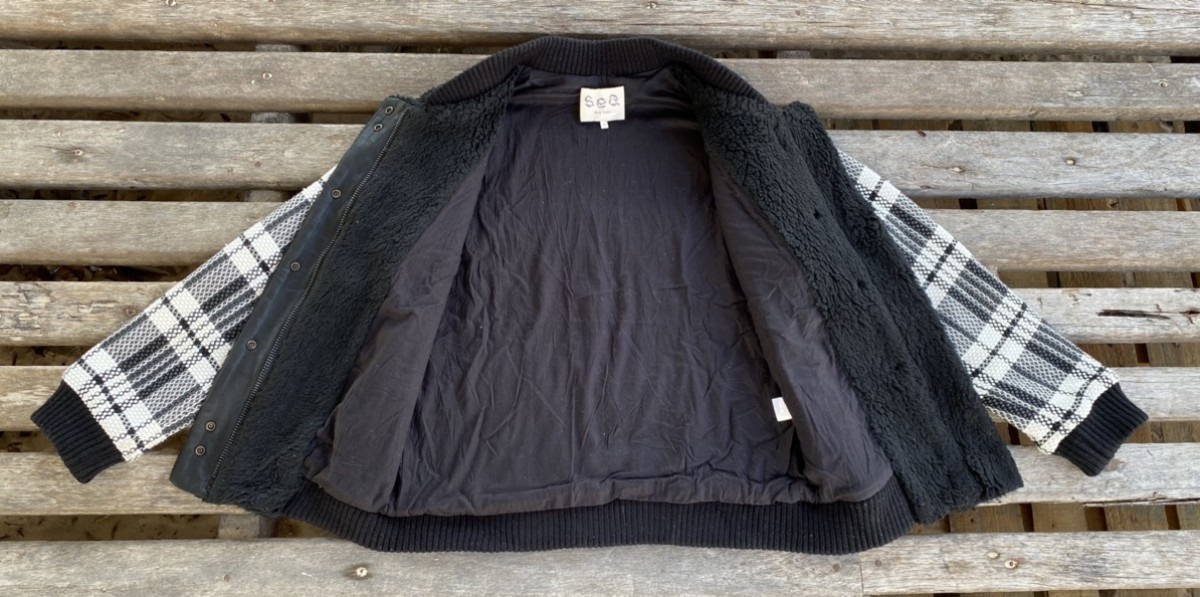 Made In Usa - ŠÊÄ Crochet Sleeves Sherpa Fleece Jacket Made in USA - 8