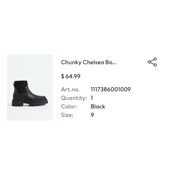 H&M Chunky Chelsea Boot - 6