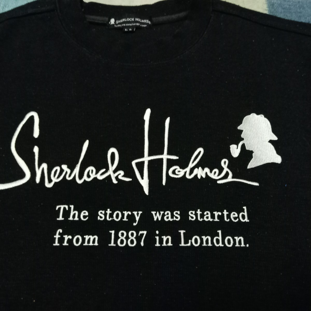 Movie - Sherlock Holmes embroidered Spellout Jumper - 2