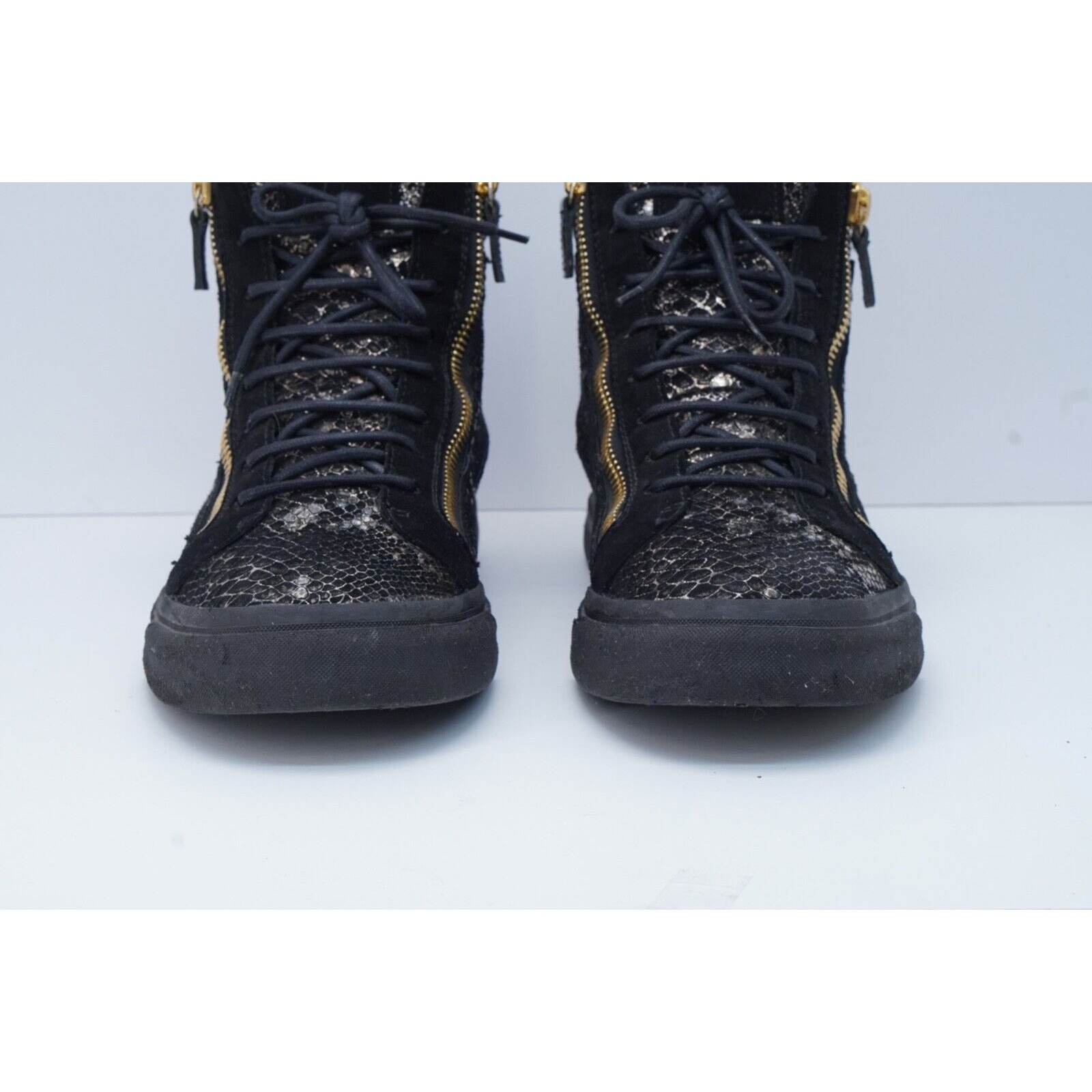Giuseppe Zanotti Sneaker Boot Black Gold Snakeskin Double Zi - 4