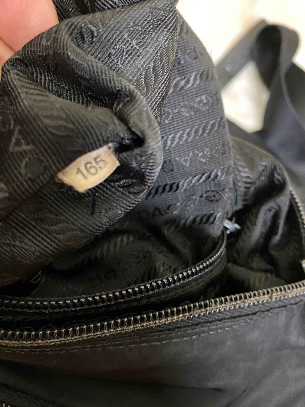 Authentic PRADA Black Tessuto Nylon Shoulder Crossbody Bag - 16
