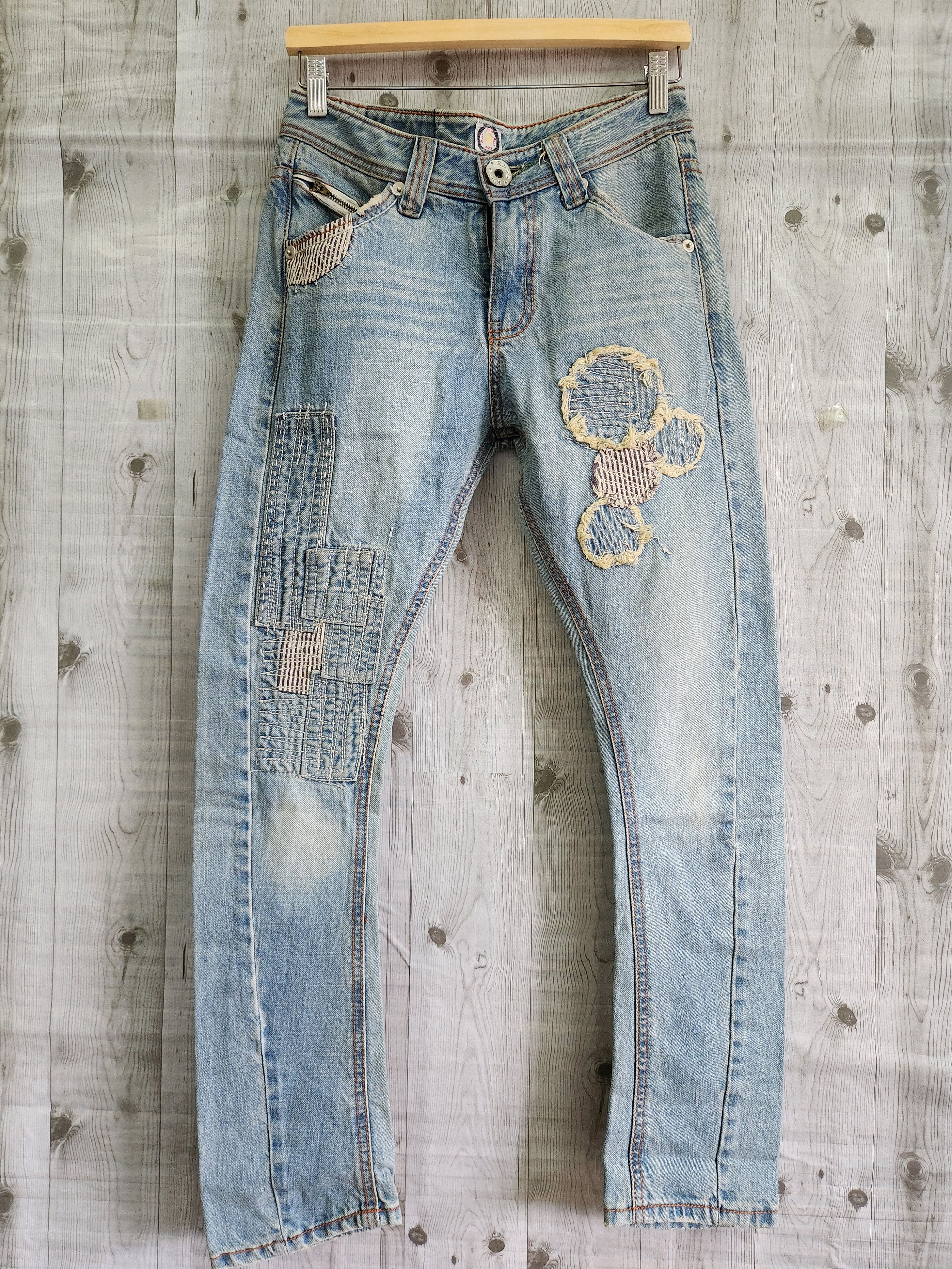 Vintage Blue Reef Denim Japan Jeans With Patches - 1