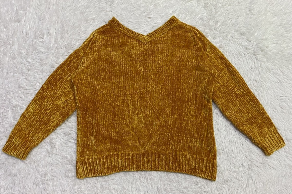 Cardigan - Golden Color Azul Cozy Sweater Pullover by Moussy - 6