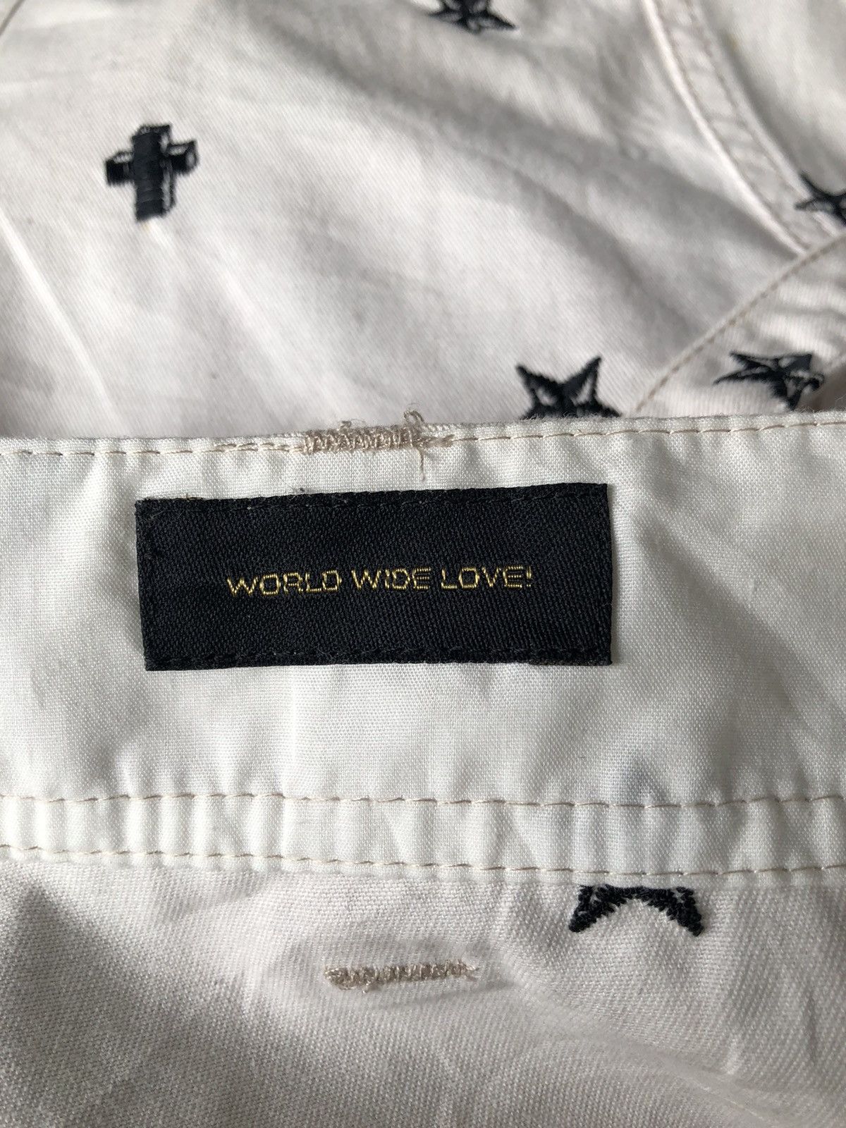 Japanese Brand - World Wide Love Cross Star Embroided Lanyard Short - 7