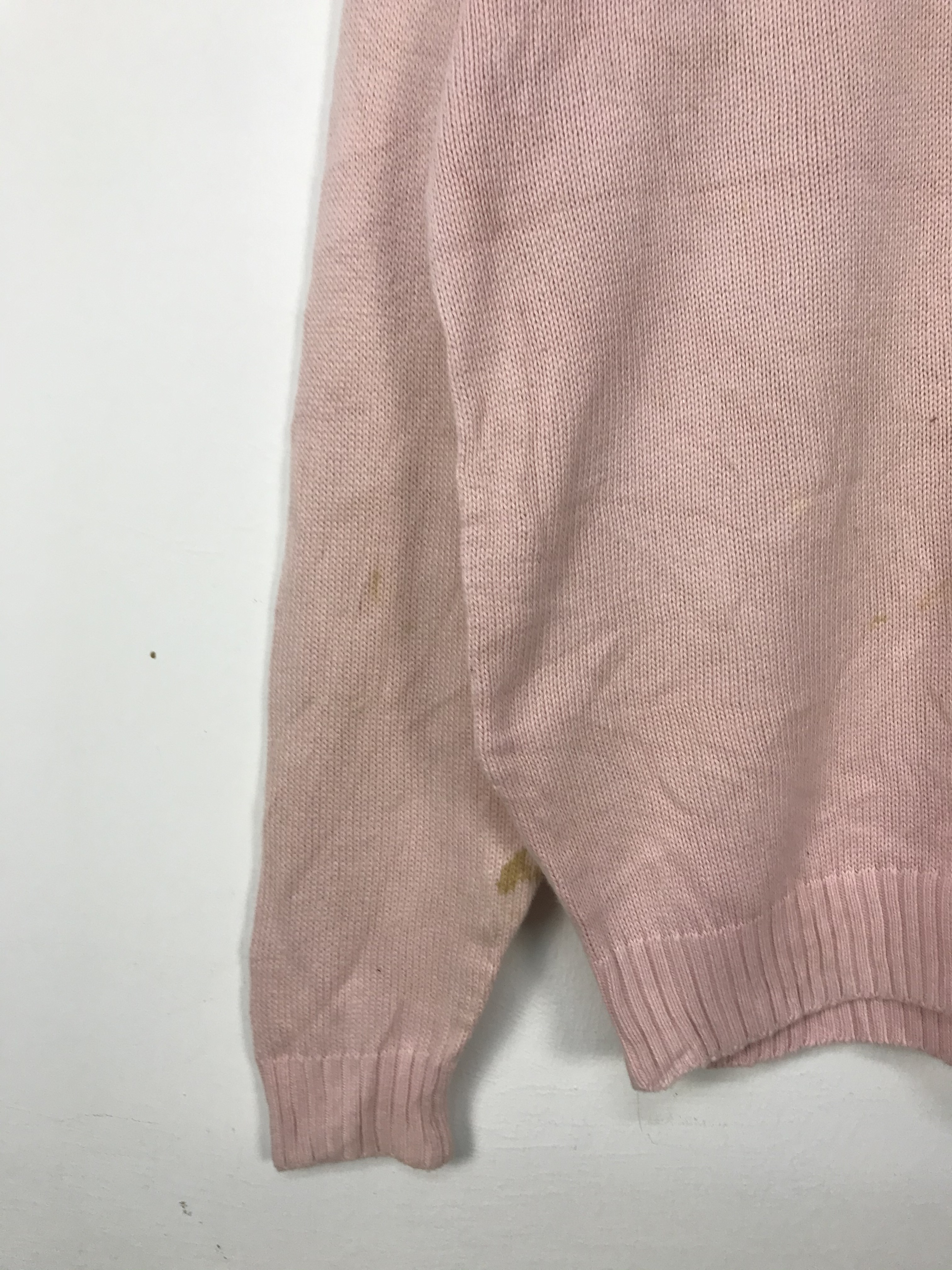 Uniqlo - Uniqlo Pink Plain Cotton Knit Sweater #2788 - 5