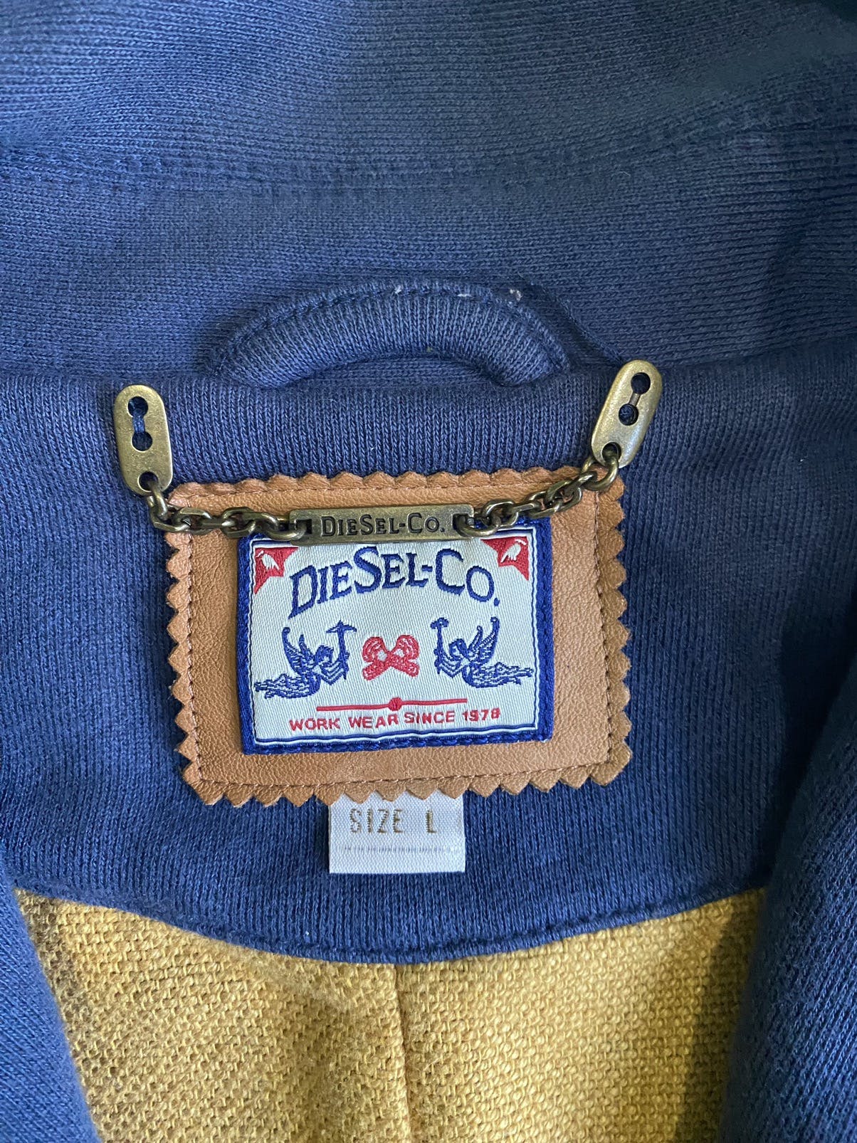 Vintage Diesel.co. Pullover Styles Cardigan Blue Jackets - 11